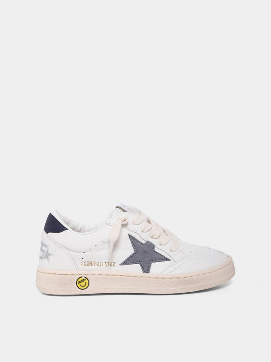 Sneakers Ball Star bianche per bambino con stella,Golden Goose,GJF00439 F007454 82479