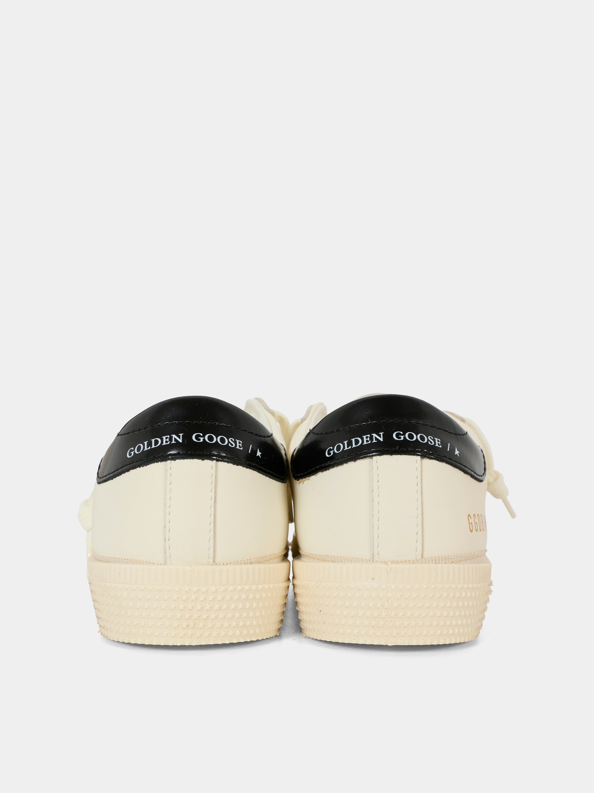 Sneakers May avorio per bambina con stella,Golden Goose,GJF00112 F007442 82985