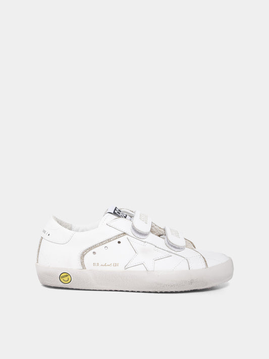 Sneakers Old School bianche per bambina con stella,Golden Goose,GJF00143 F007427 10847