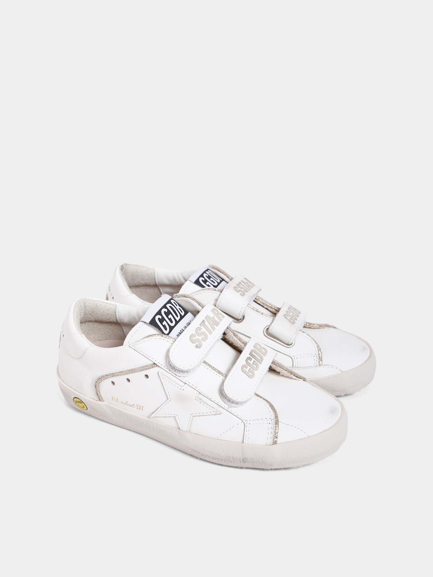 Sneakers Old School bianche per bambina con stella,Golden Goose,GJF00143 F007427 10847