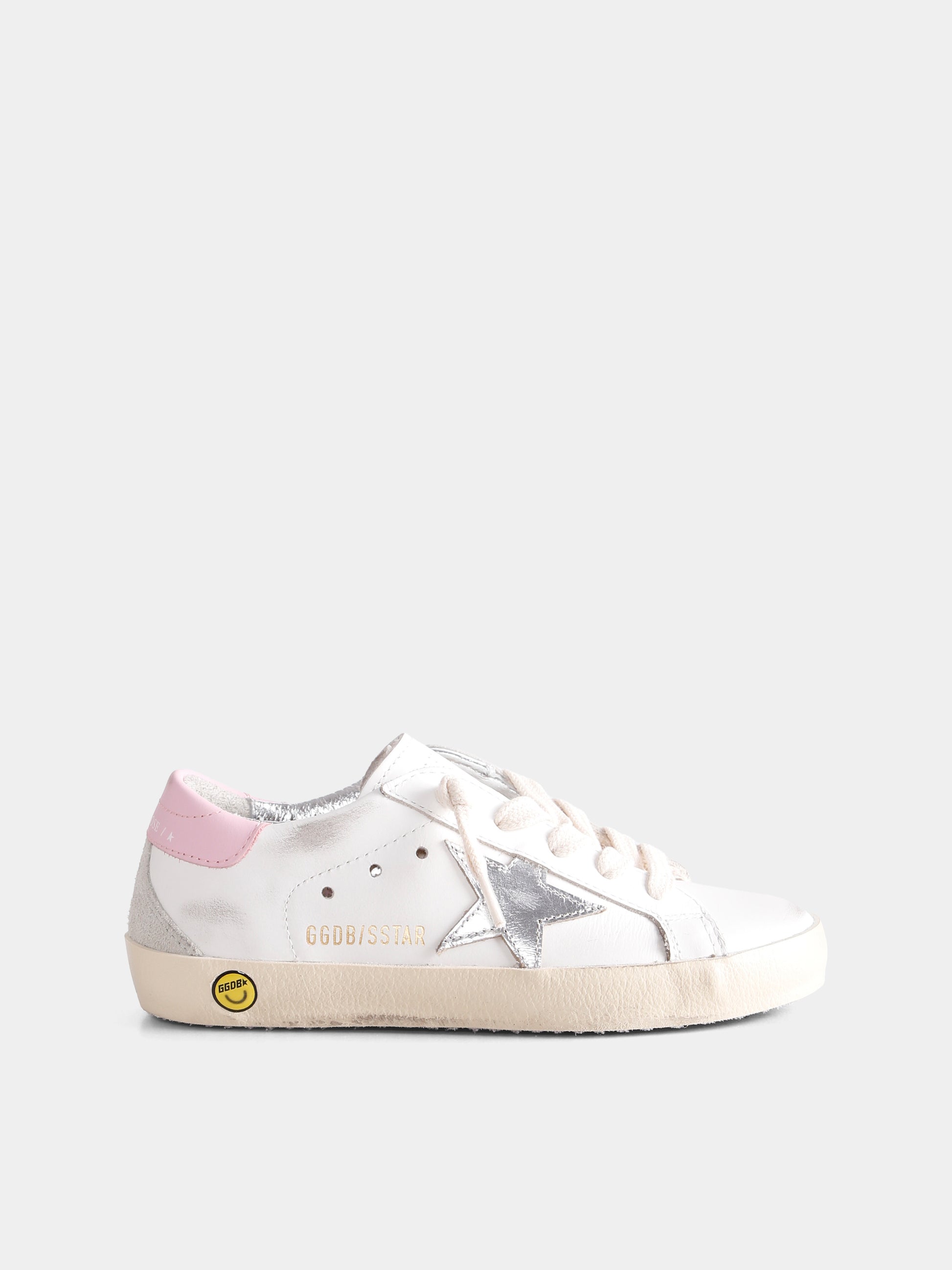 Sneakers Super Star bianche per bambina con stella,Golden Goose,GYF00102 F004662 11531