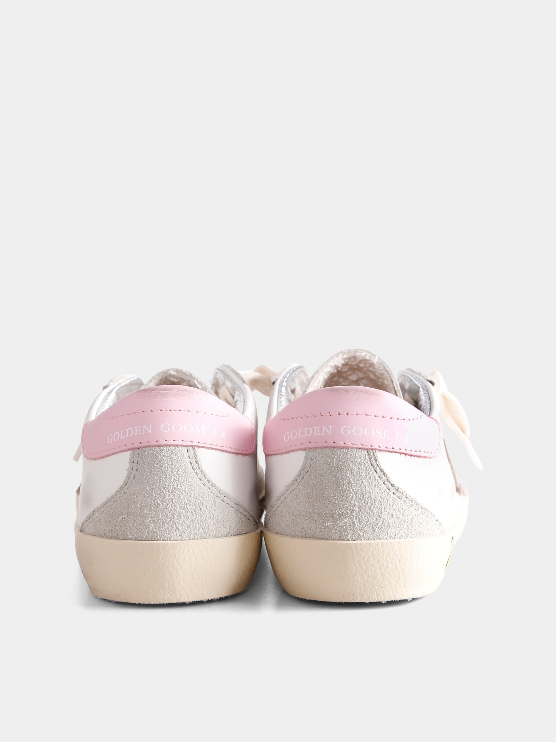 Sneakers Super Star bianche per bambina con stella,Golden Goose,GYF00102 F004662 11531