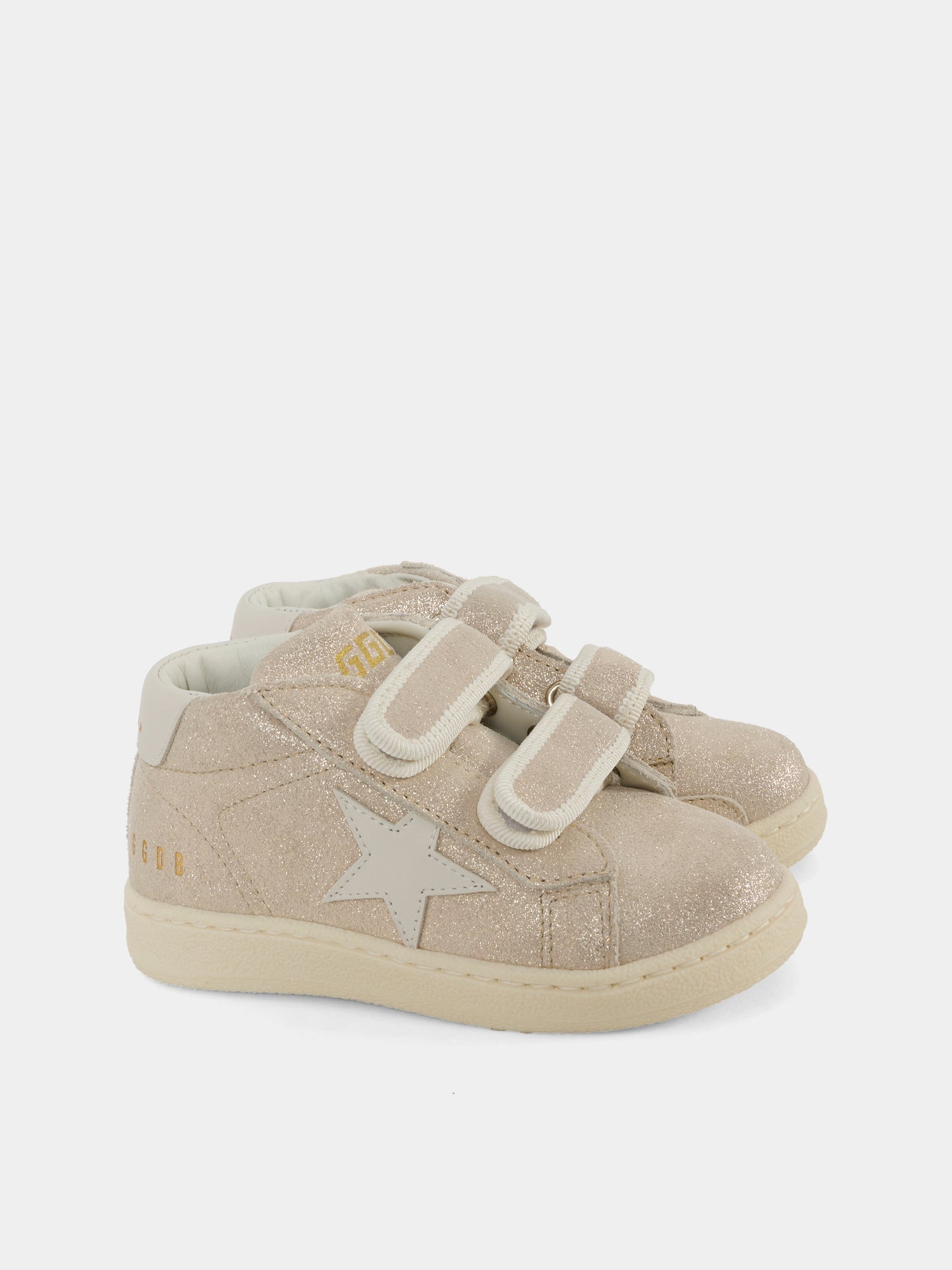Sneakers beige per neonata e bambina con stella,Golden Goose,GJF00386 F007413 15775