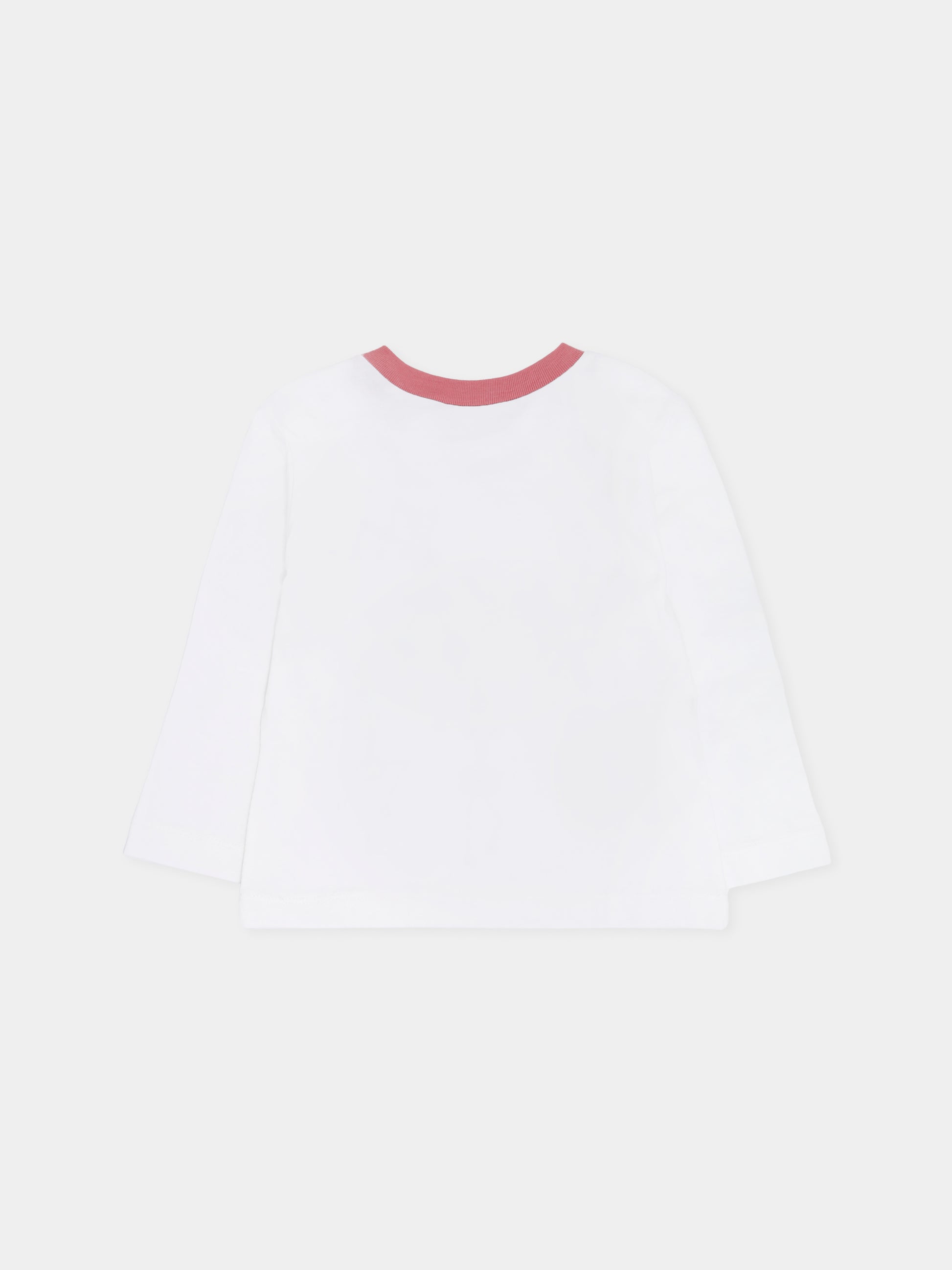 T-shirt bianca per neonata con stampa multicolor,Marni Kids,M01511 M00RF 0M114