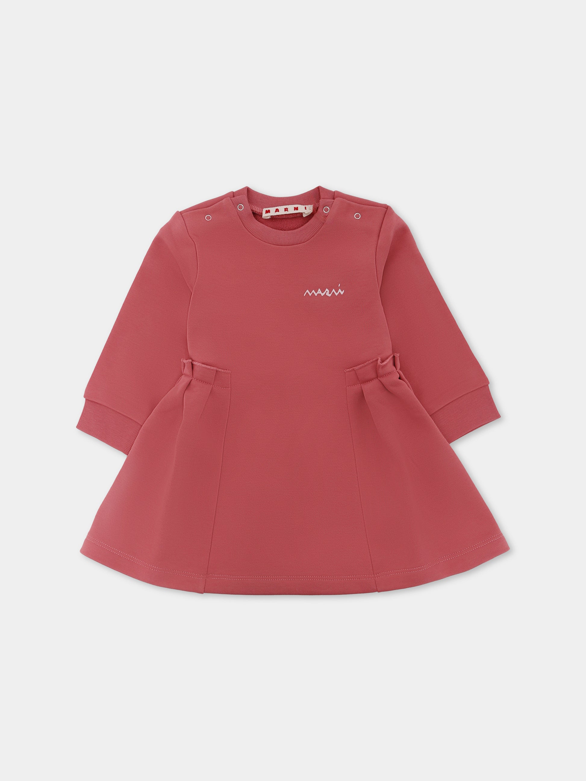 Vestito rosa per neonata con logo,Marni Kids,M01514 M00V0 0M350