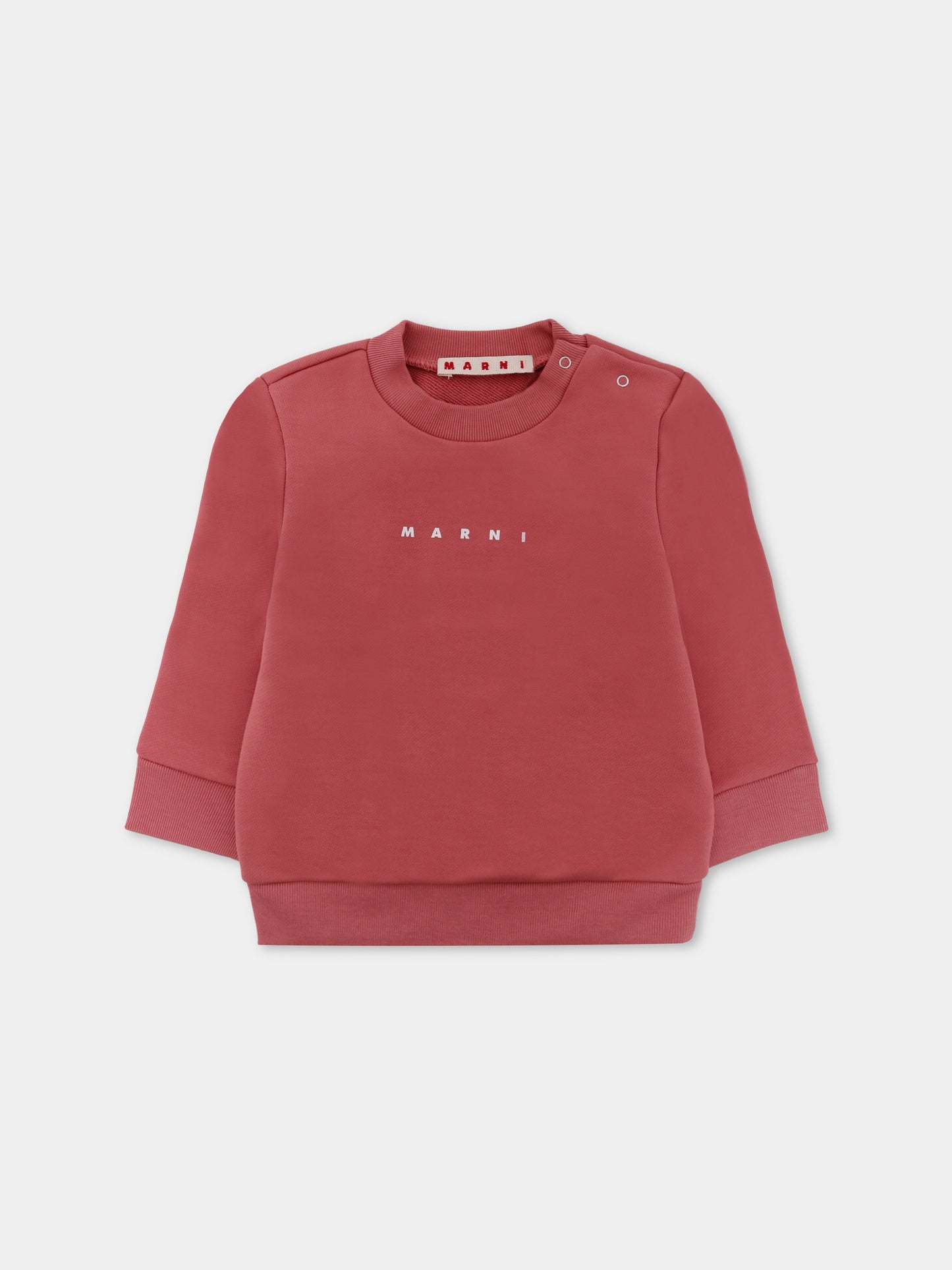 Felpa rosa per neonata con logo,Marni Kids,M01531 M00V0 0M350