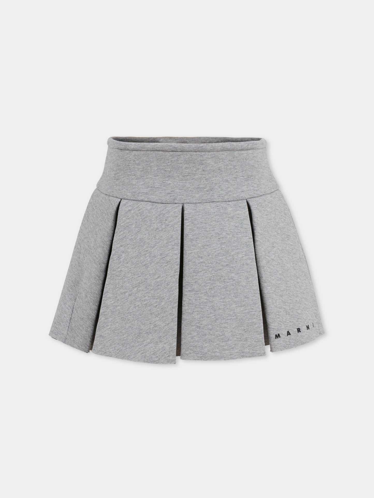 Gonna grigia per bambina con logo,Marni Kids,M01550 M00VC 0M923