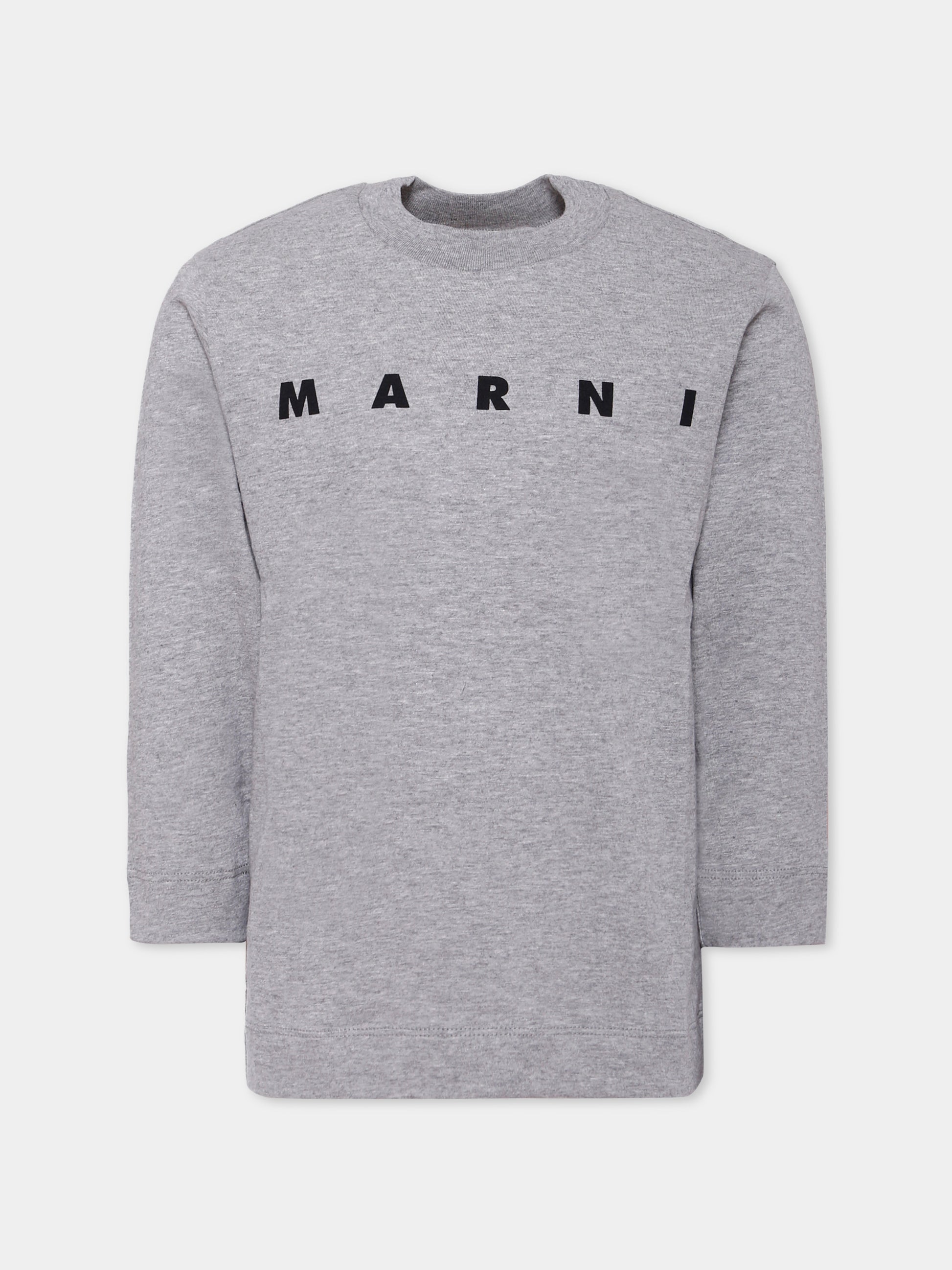 T-shirt grigia per bambini con logo,Marni Kids,M01603 M00RF 0M923