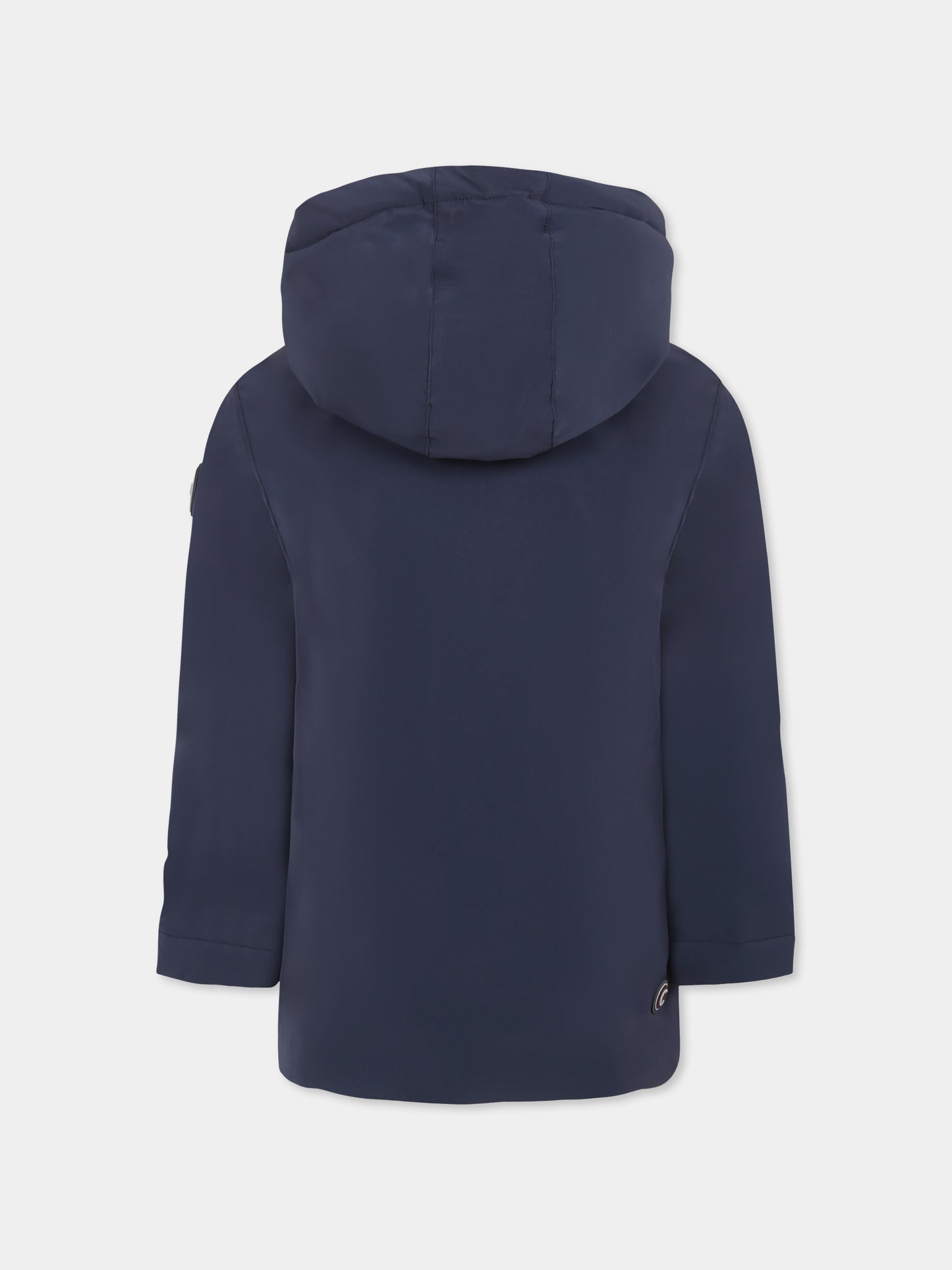 Piumino blu per bambini con logo