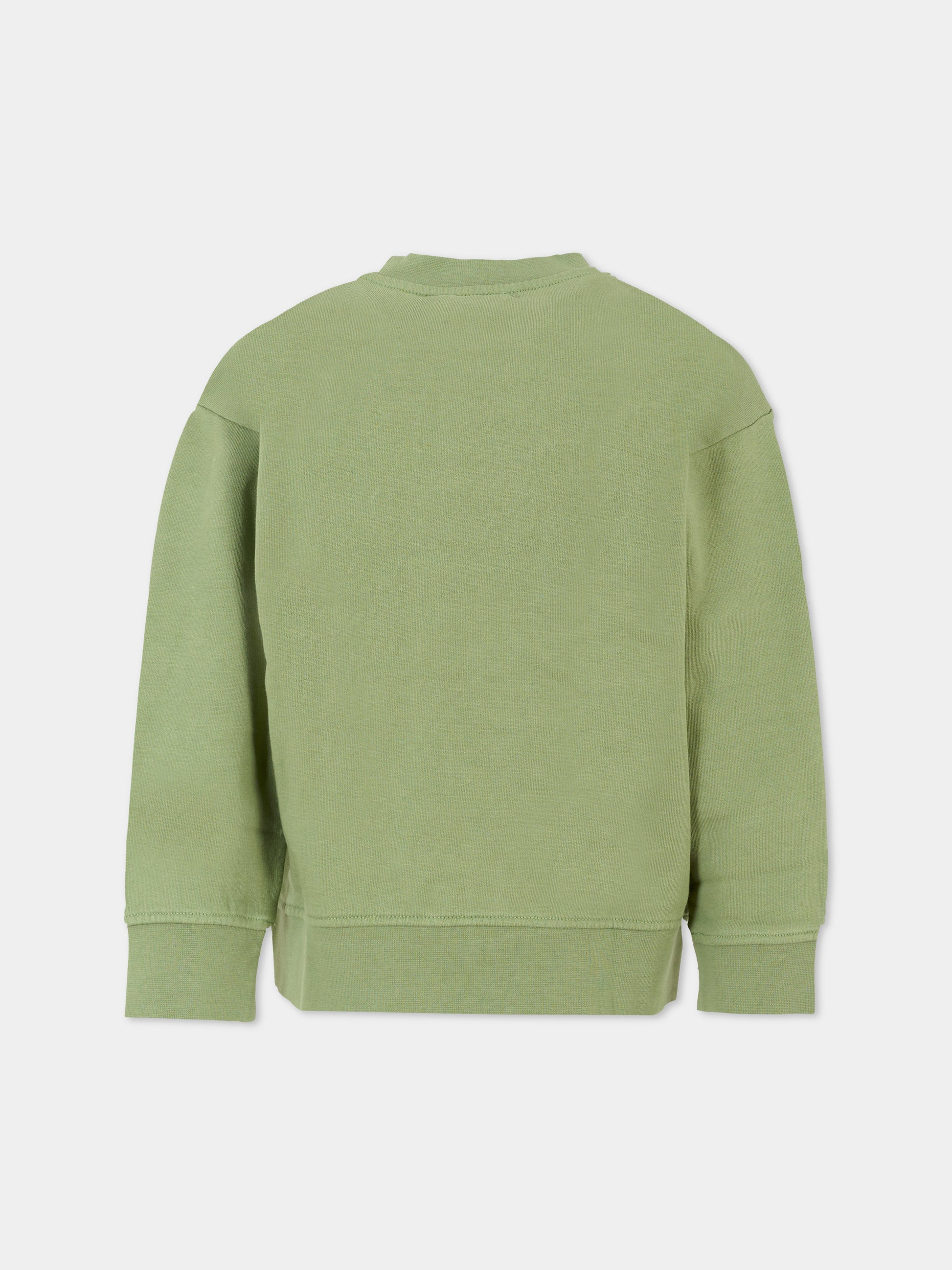 Felpa verde per bambini con logo,Stella Mccartney Kids,TX4R90 Z0453 727