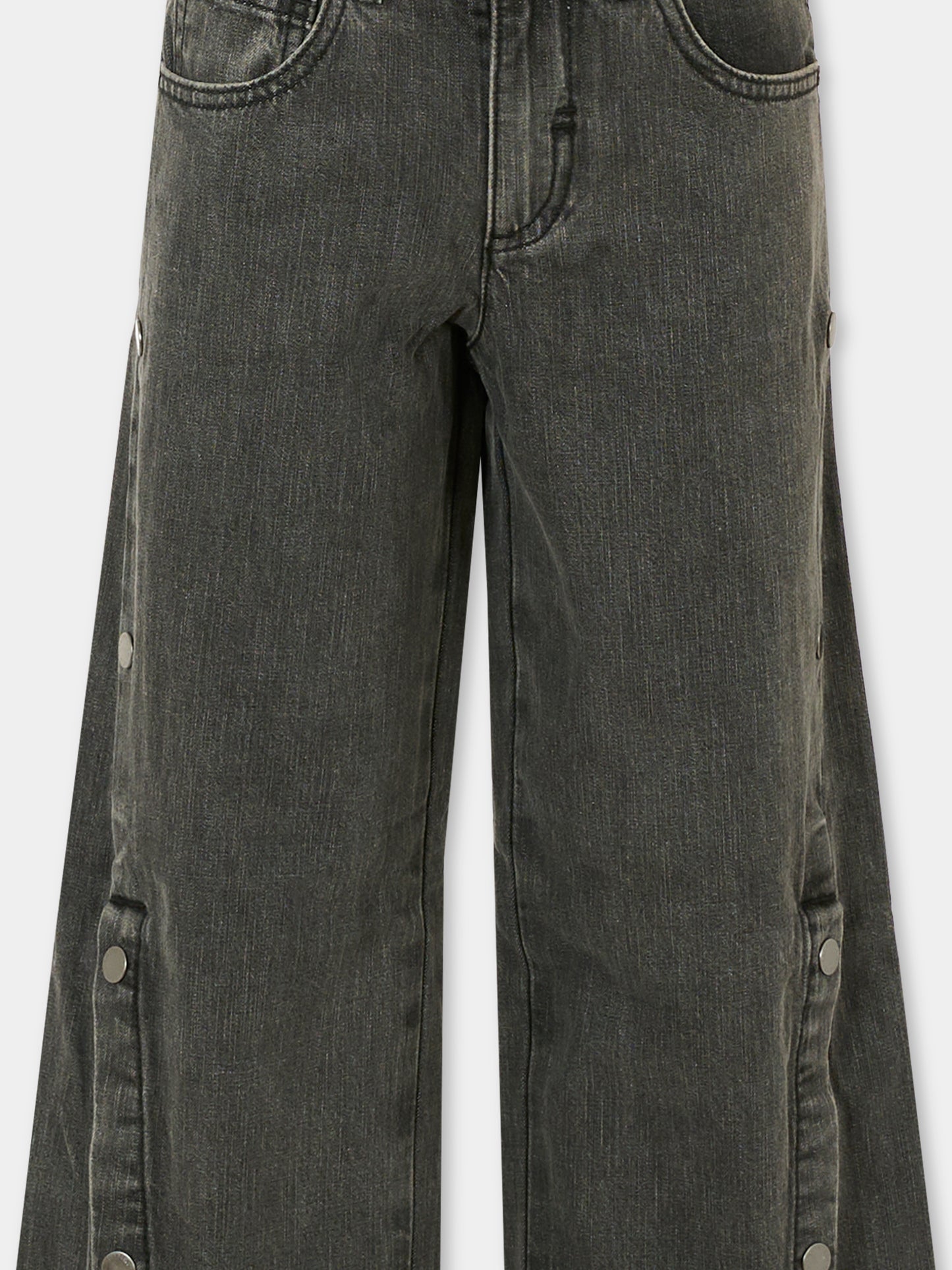 Jeans neri per bambina con logo,Stella Mccartney Kids,TX6D40 Z0746 961