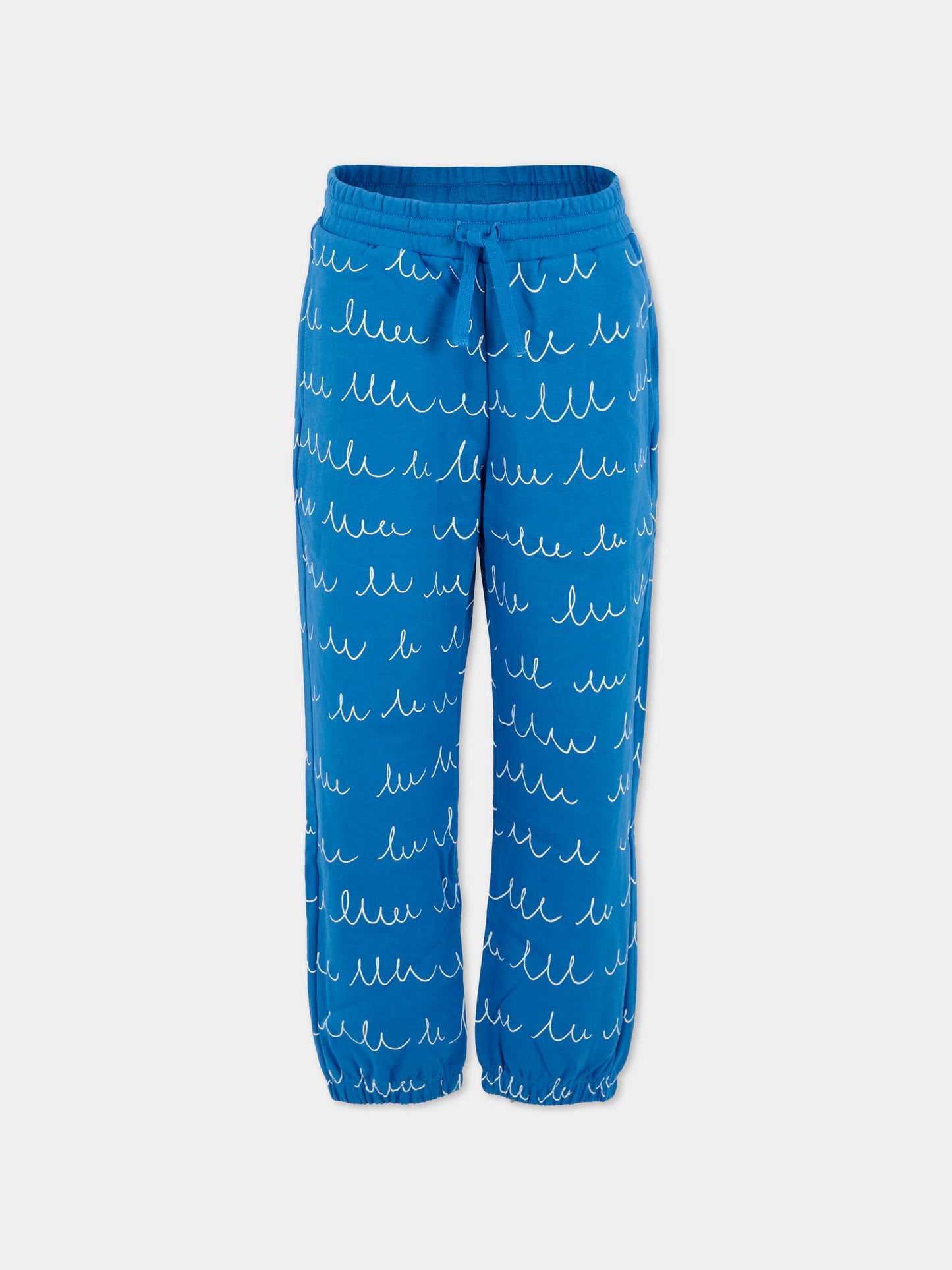 Pantaloni blu per bambino con dettagli bianchi,Stella Mccartney Kids,TX6Q30 Z3154 60QBC