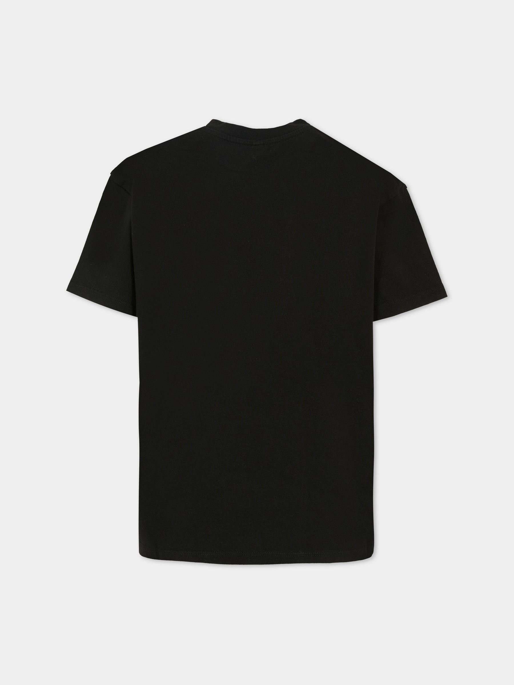 T-shirt nera per bambini con logo,Stella Mccartney Kids,TX8C31 Z0434 961