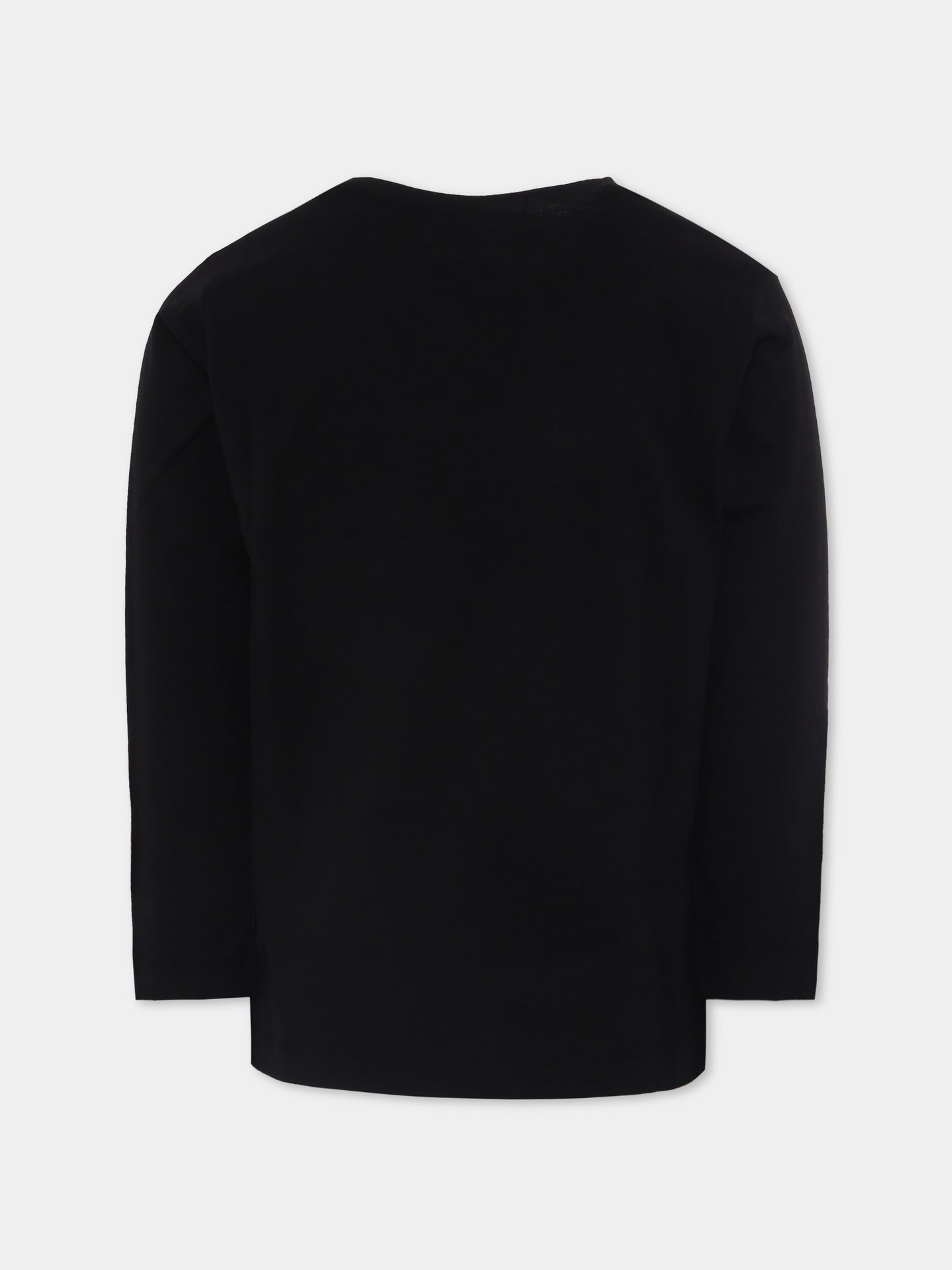 T-shirt nera per bambino con mostro blu,Stella Mccartney Kids,TX8Q70 Z0434 930