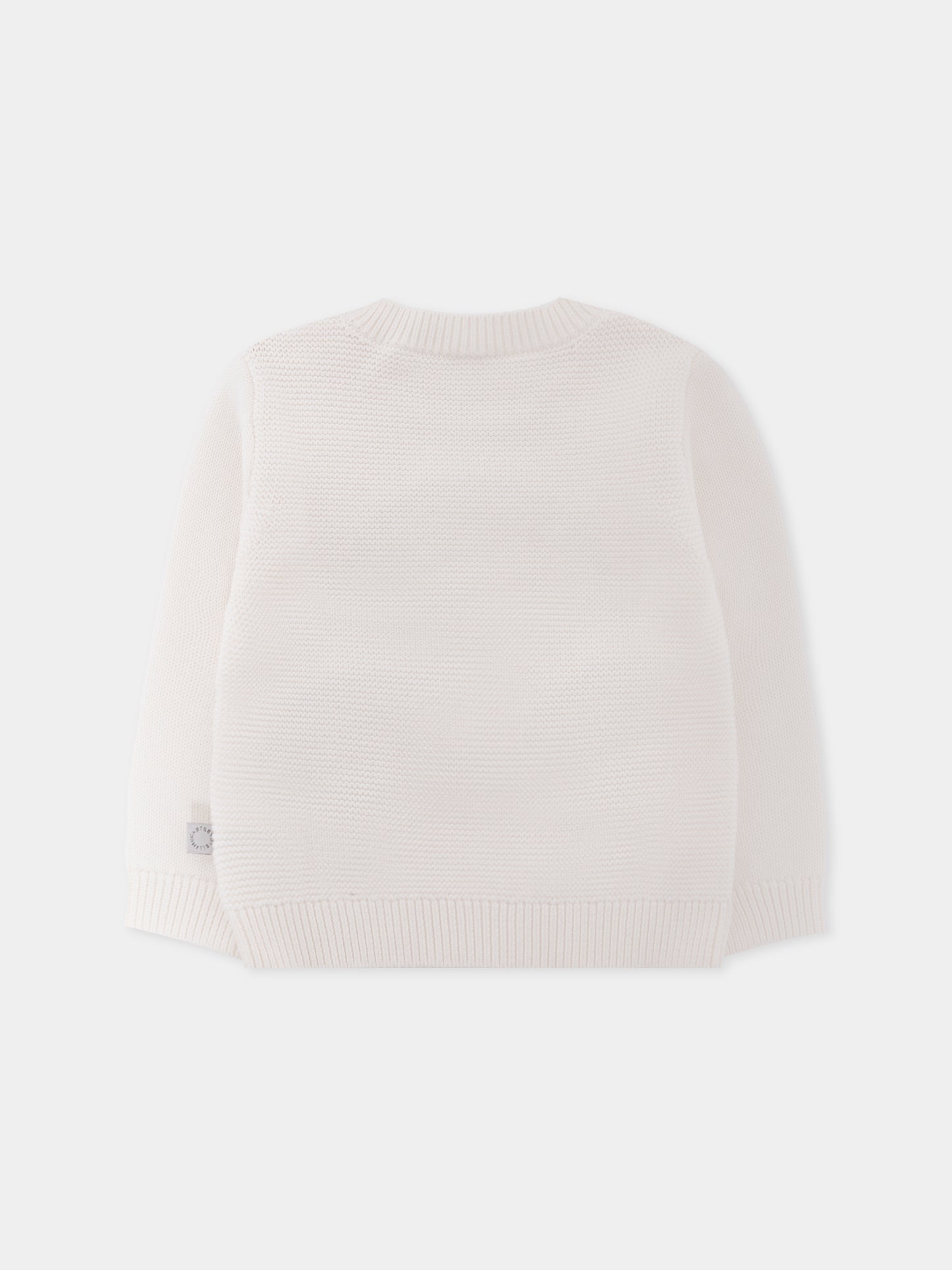 Maglione avorio per neonati con mondo sorridente,Stella Mccartney Kids,TX9540 Z2423 101