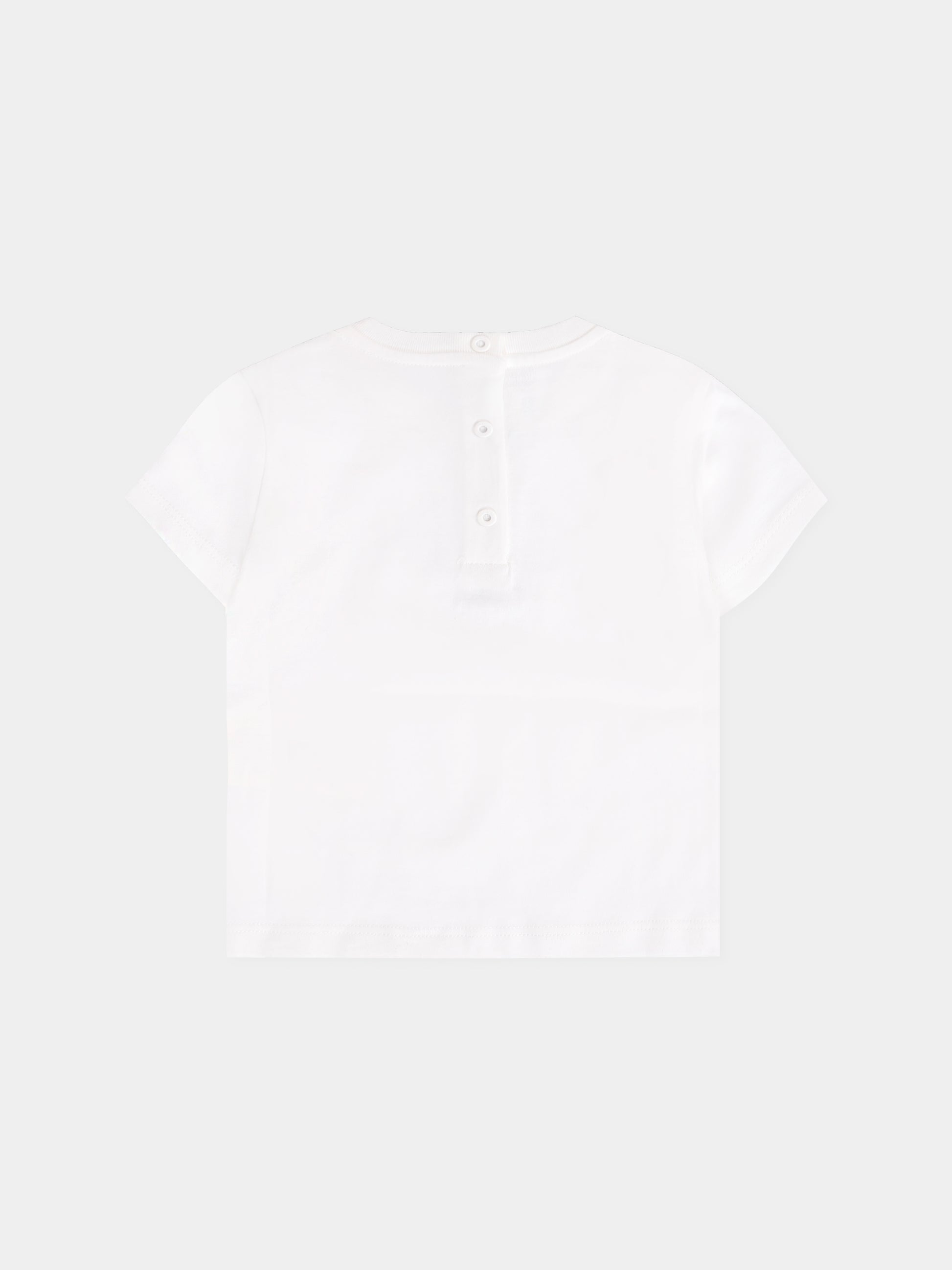 T-shirt bianca con logo per neonato,Fendi Kids,BMI267 7AJ F0TU9