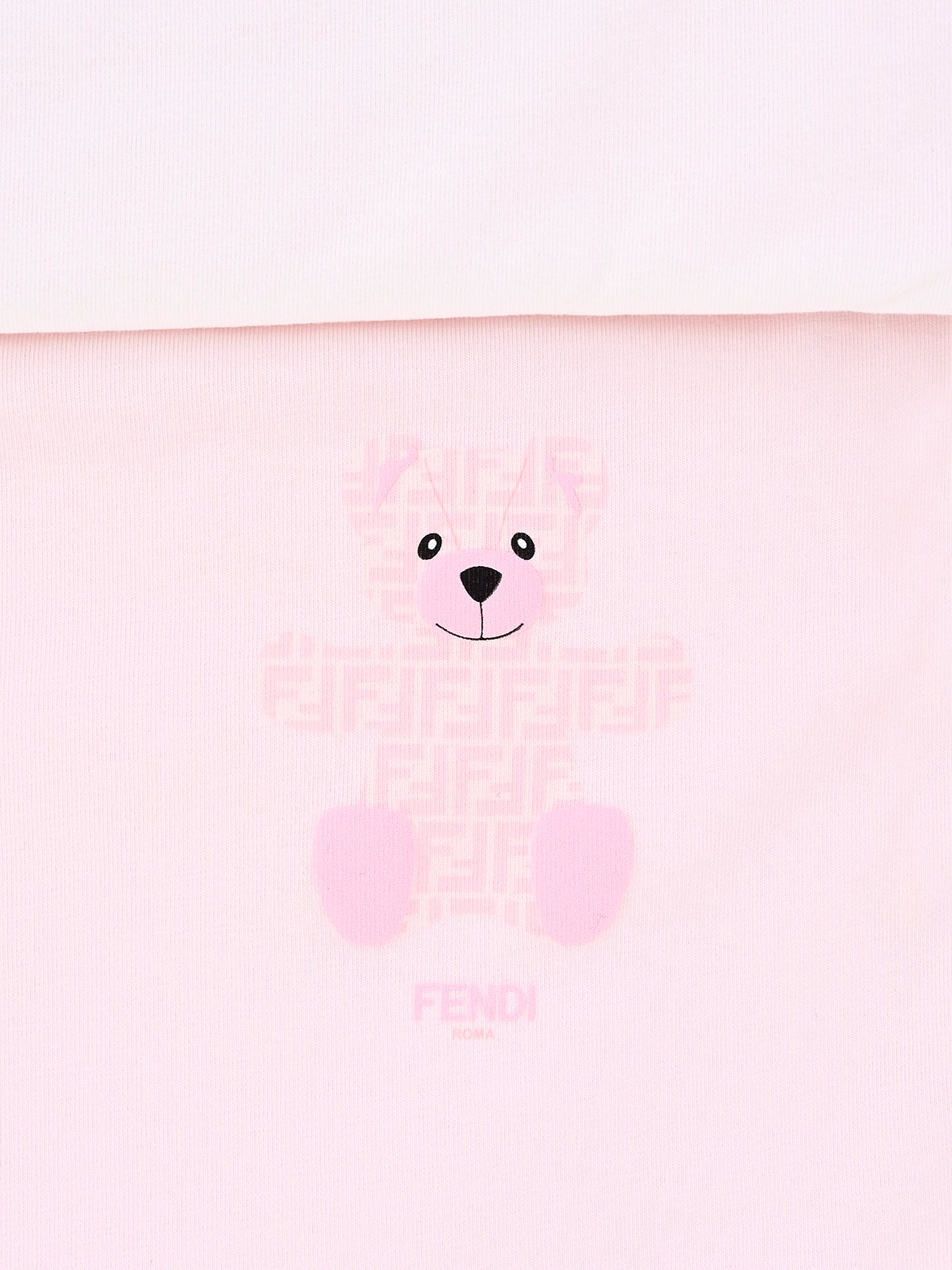 Sacco nanna rosa per neonata con orsetto Fendi,Fendi Kids,BUJ306 ST8 F0C11