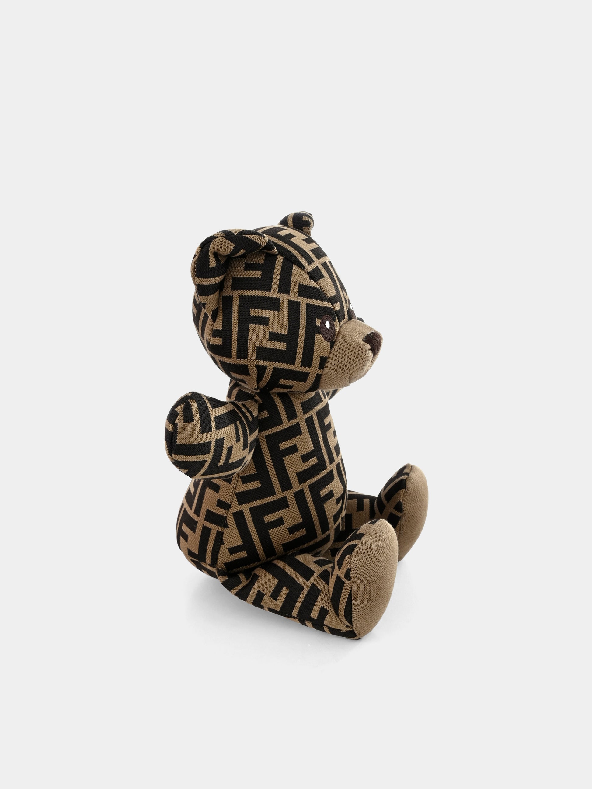 Peluche marrone per neonati con FF,Fendi Kids,BUS001 A8RD F15B6