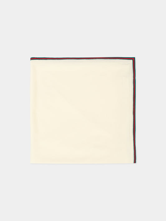 Coperta avorio per neonati con dettaglio Web,Gucci Kids,828916 3K206 9166