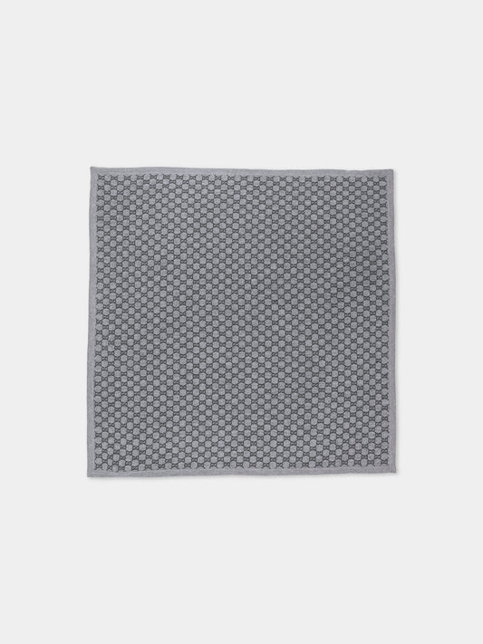 Coperta grigia Jacquard GG per neonati