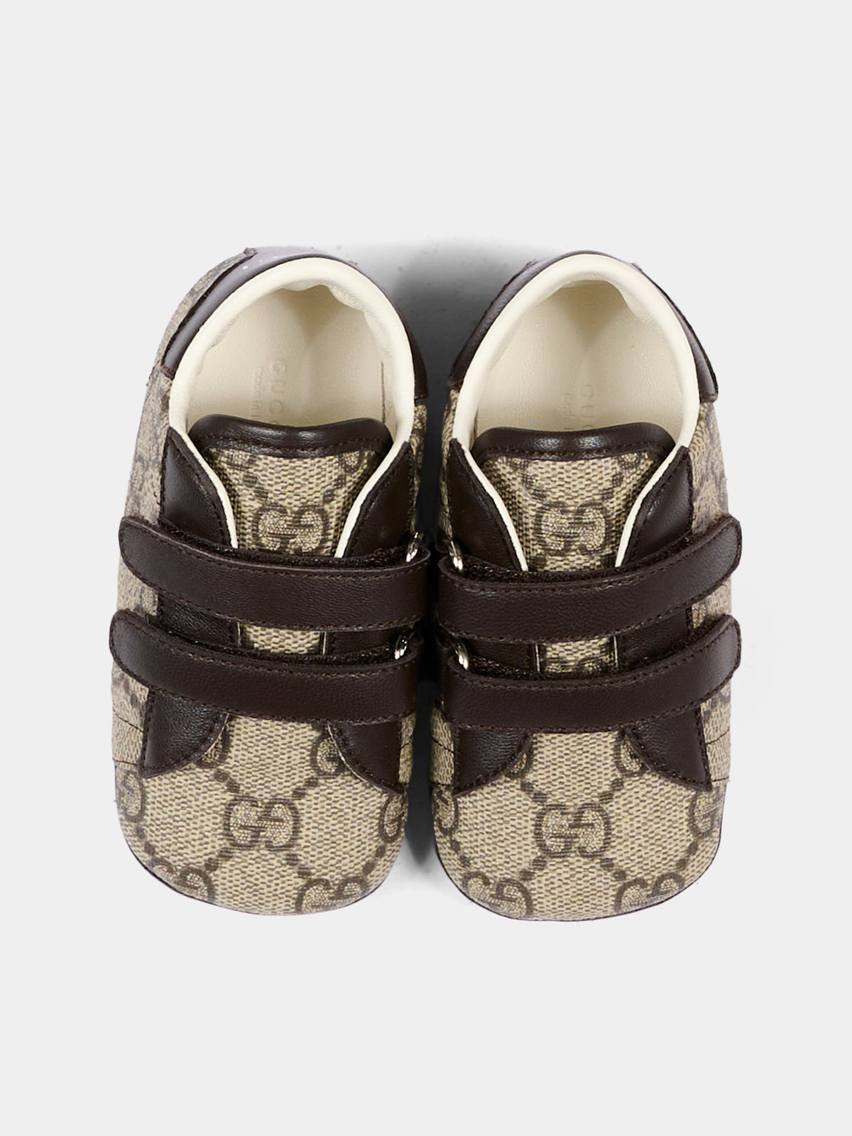 Sneakers beige per neonato con GG