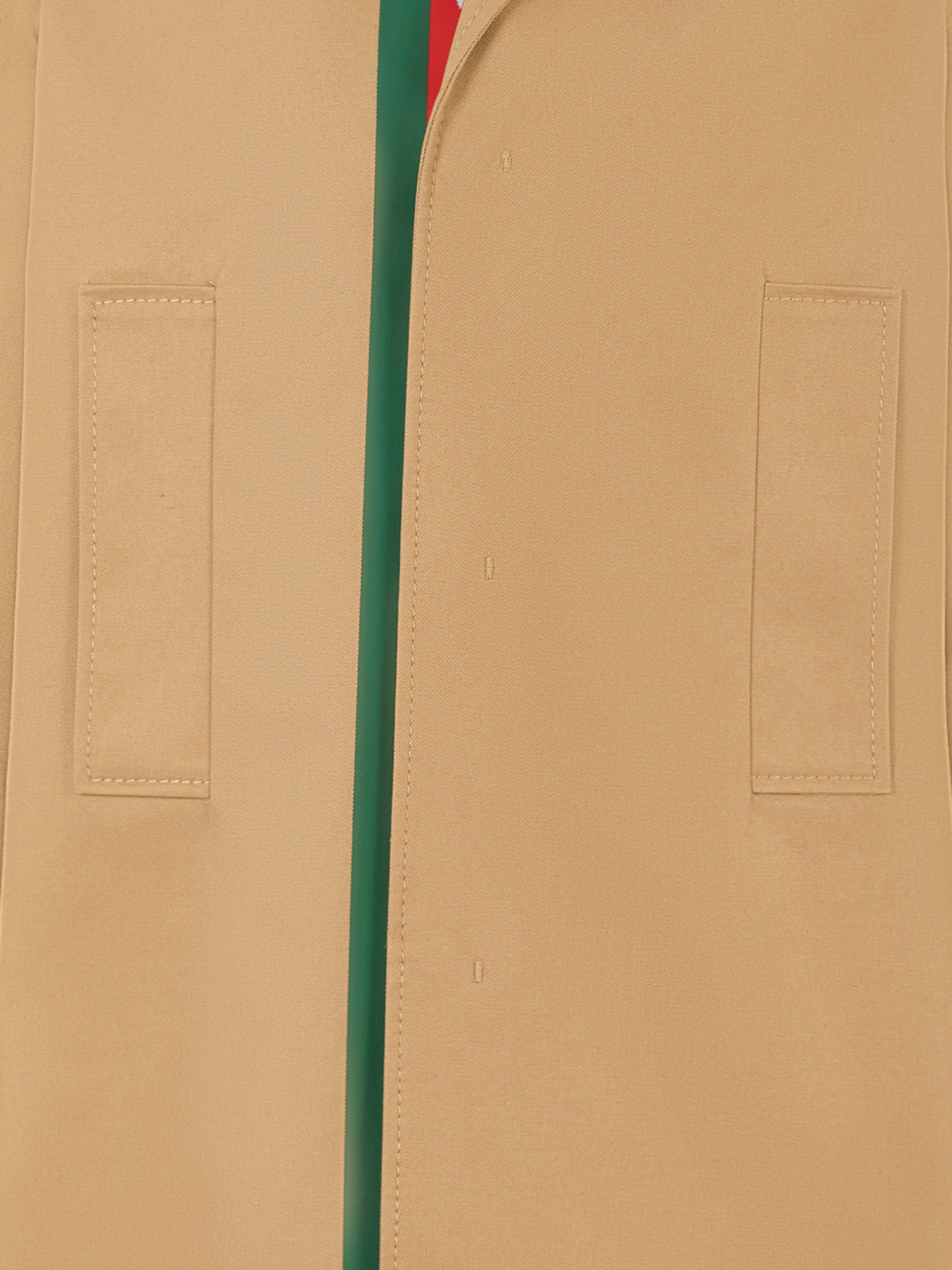 Cappotto beige per bambini con dettaglio Web,Gucci Kids,824817 XWA44 2578