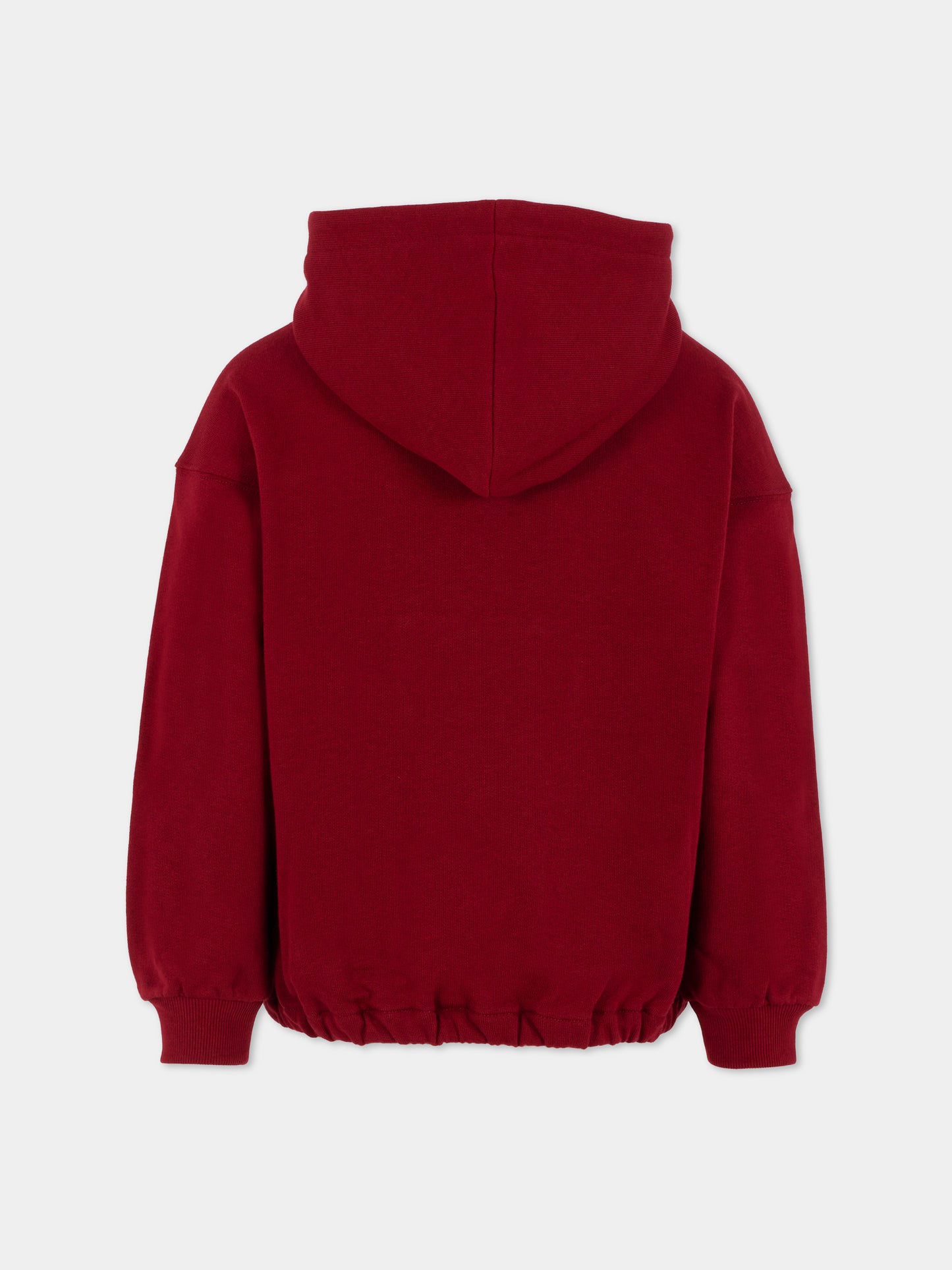 Felpa rossa per bambini con dettaglio Web,Gucci Kids,825176 XJHAQ 6318