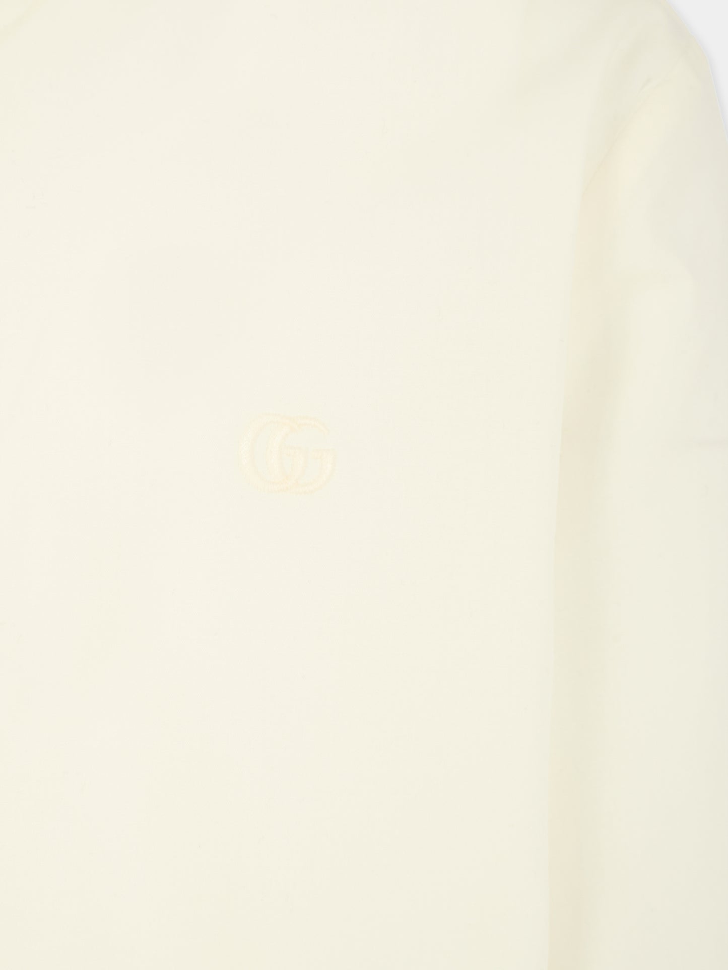 Camicia avorio per bambino con logo ricamato,Gucci Kids,834592 XWA5G 9072