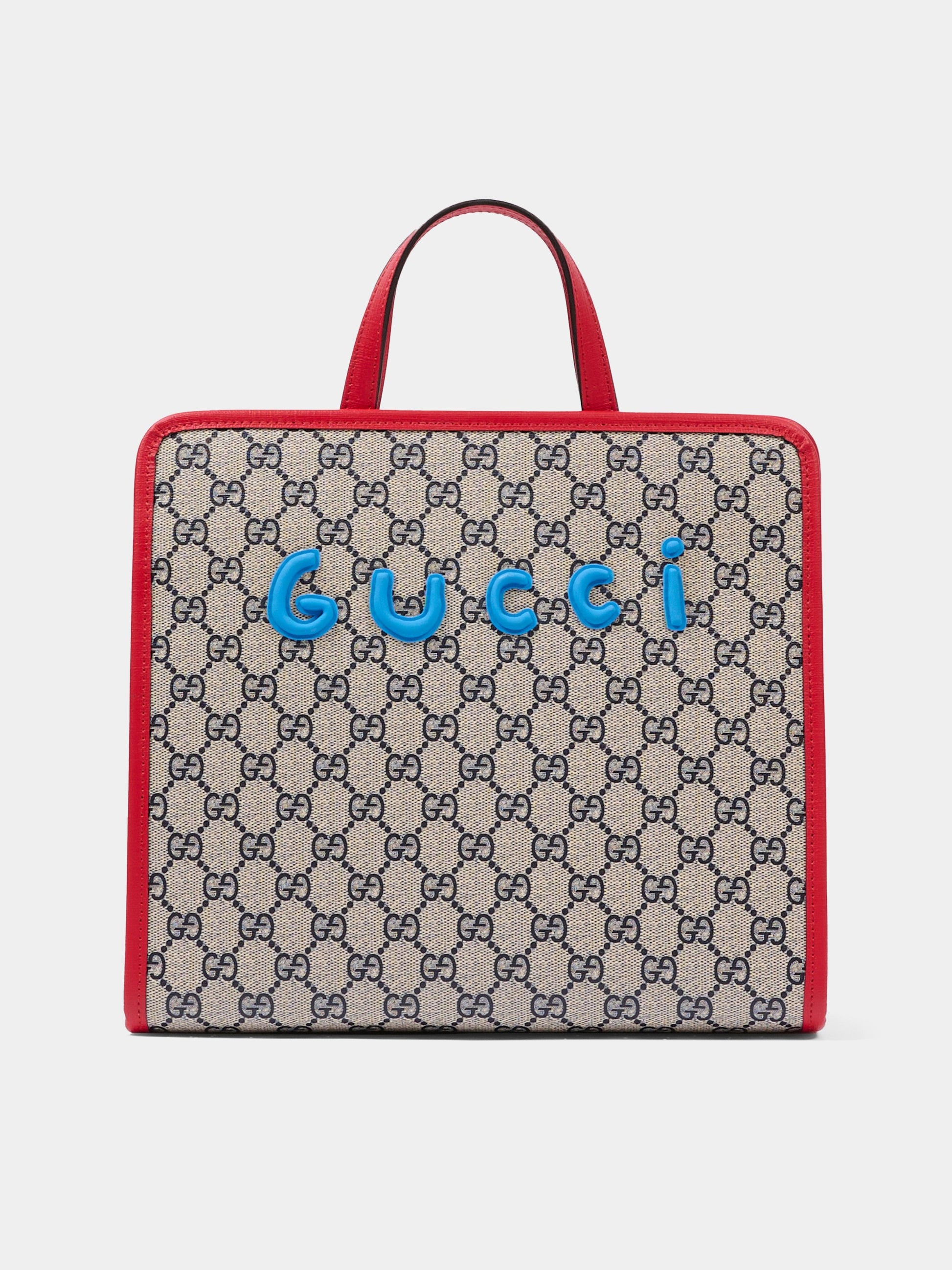 Borsa beige per bambina con orso,Gucci Kids,605614 FAER7 8457