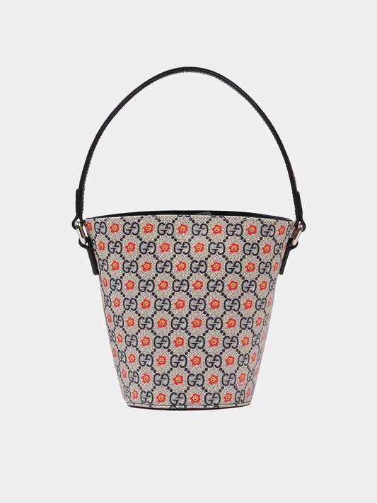 Borsa blu per bambina con fiori,Gucci Kids,840218 FAEYV 8557
