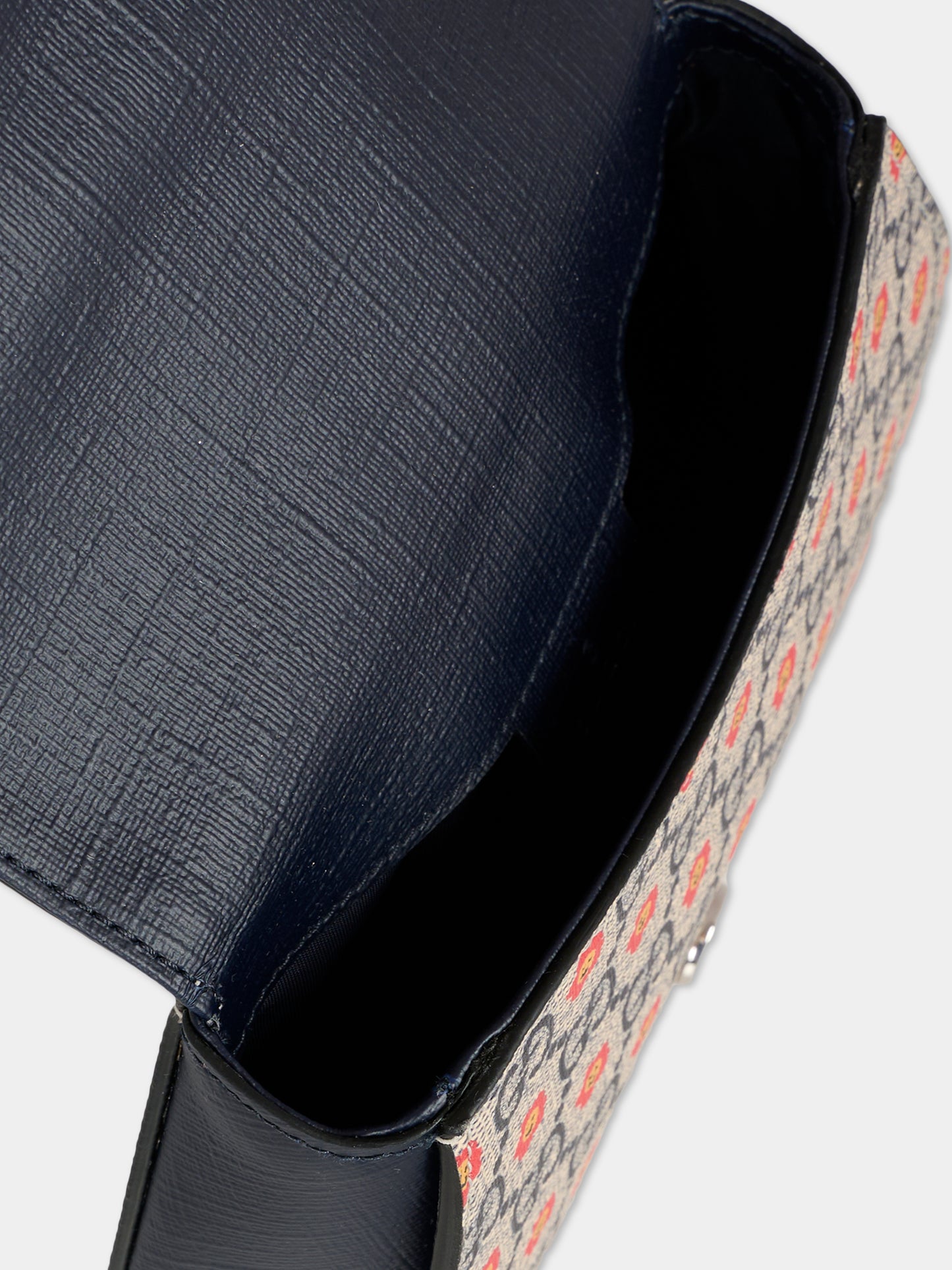 Marsupio blu per bambina con fiori,Gucci Kids,835822 FAEYW 8557