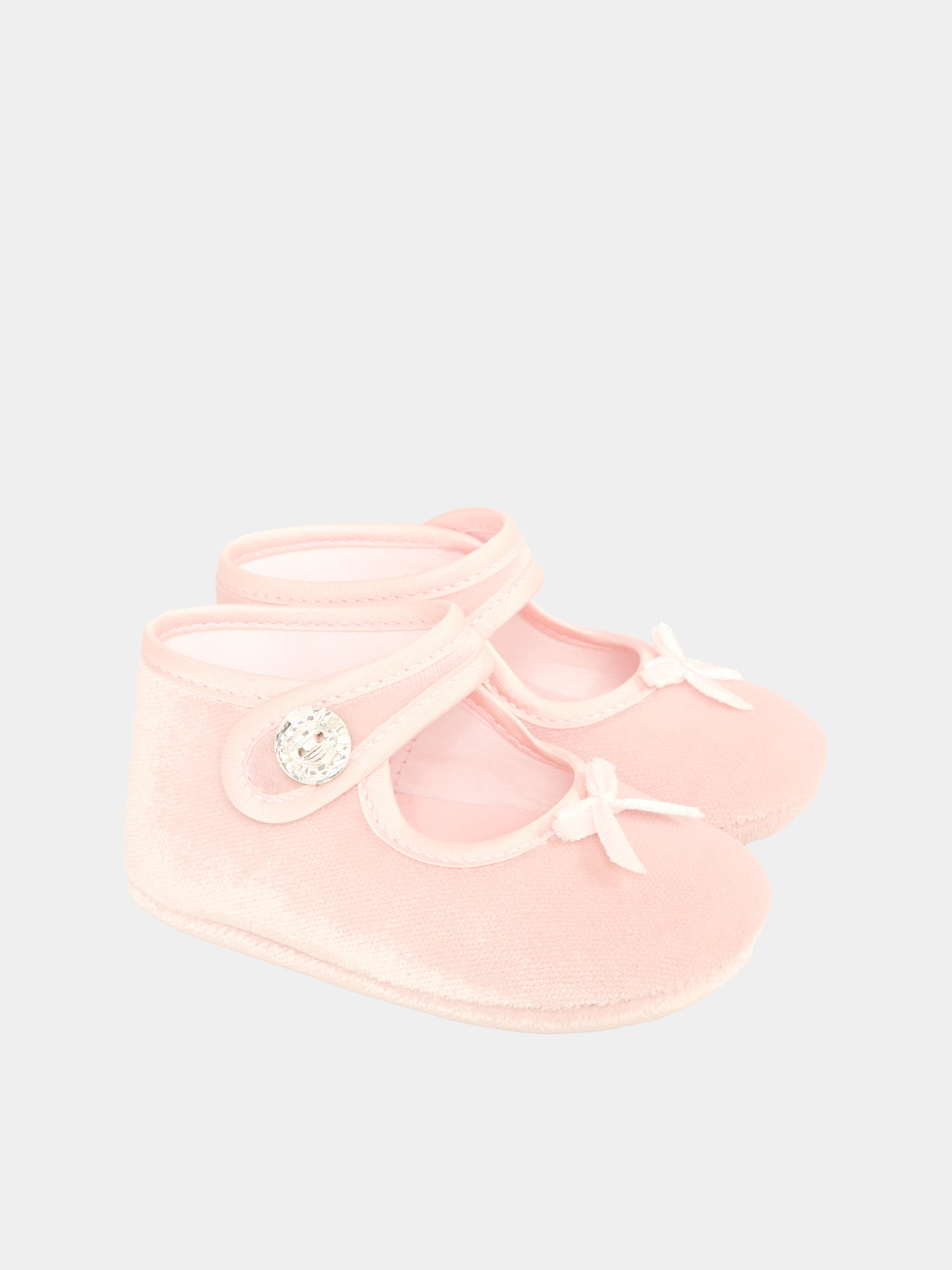 Ballerine rosa per neonata con fiocco,Monnalisa,73F003 6803 0092