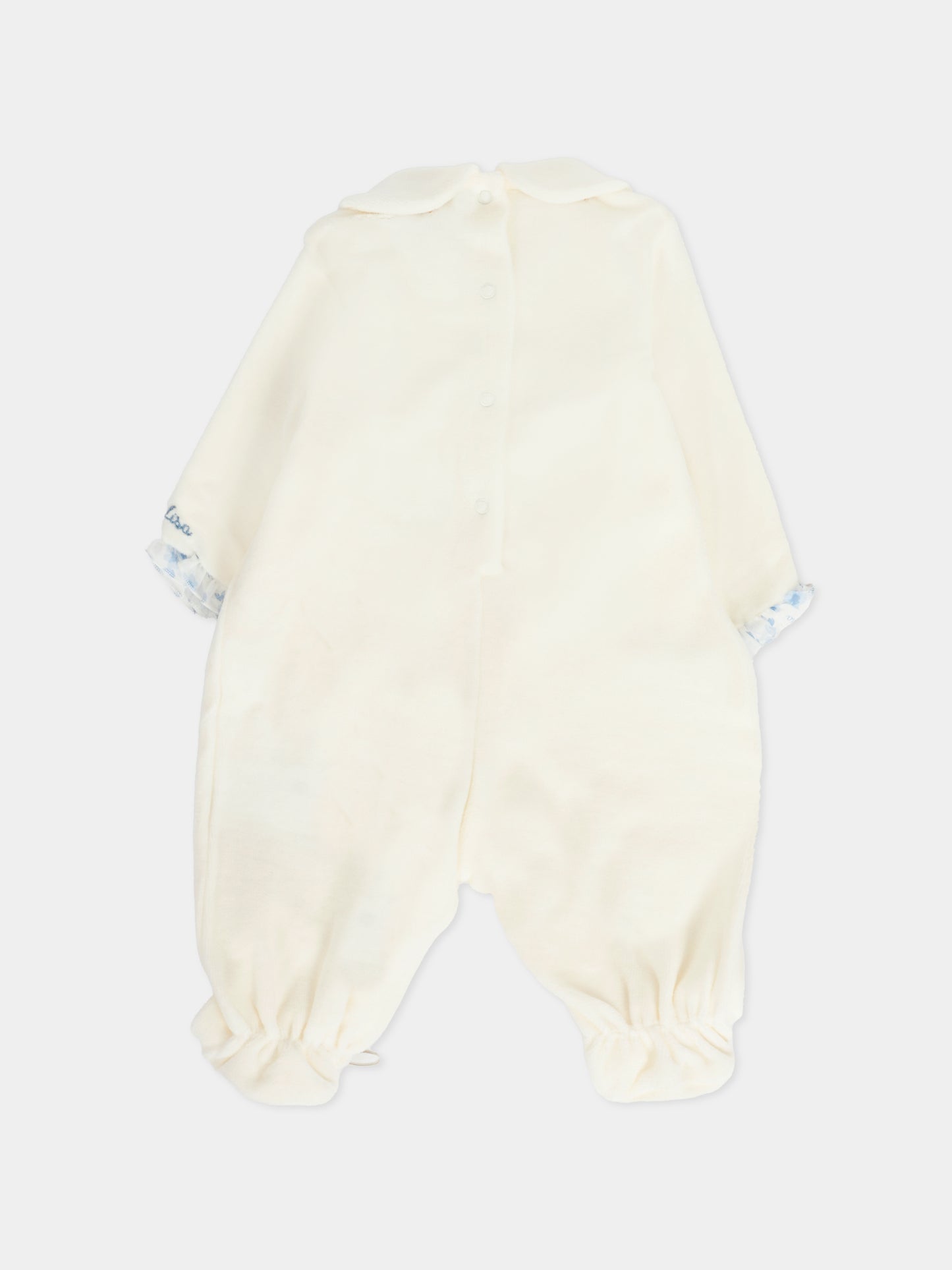 Tutina avorio per neonata con fiocco,Monnalisa,35F208 6002 0151