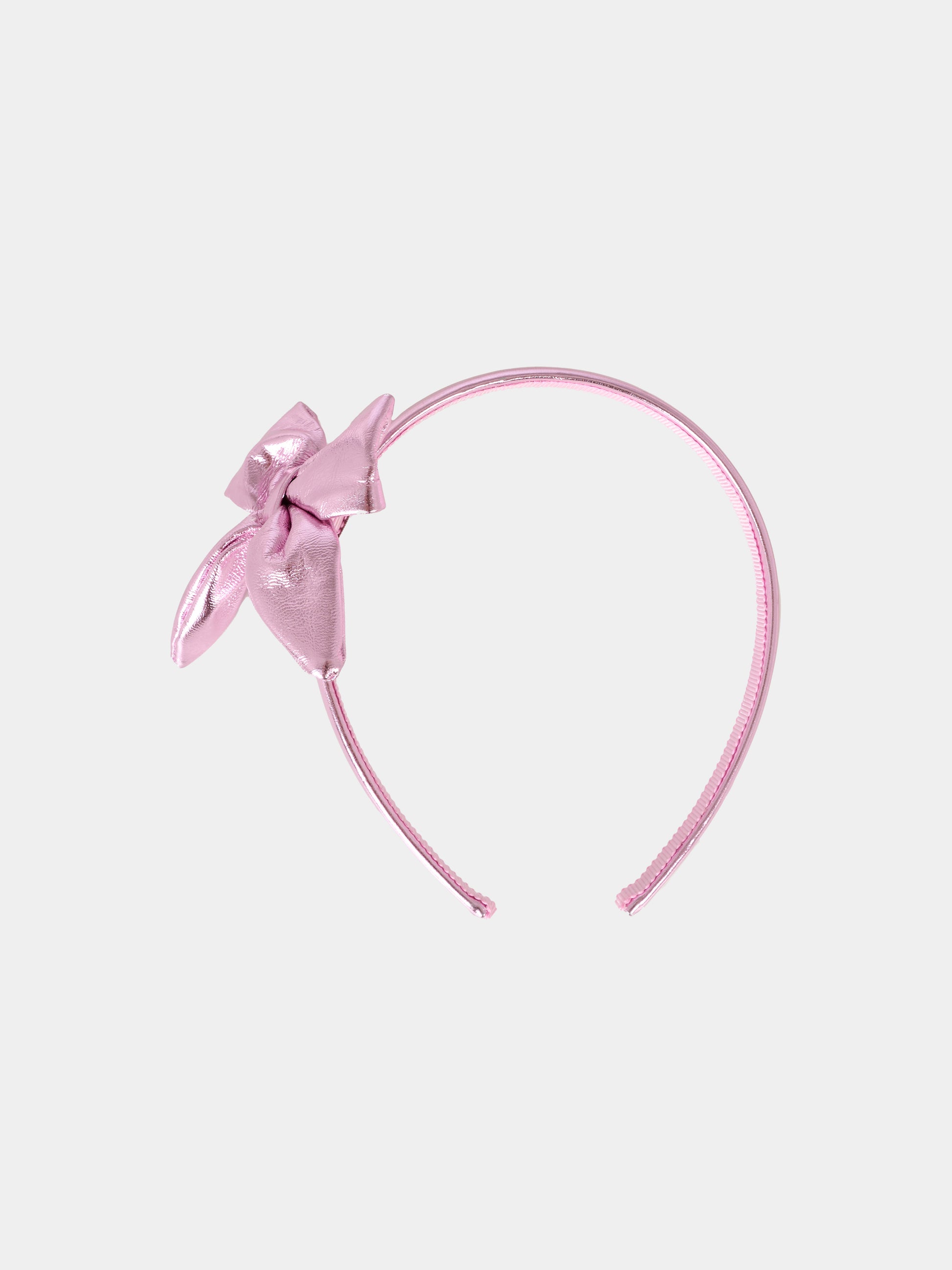 Cerchietto rosa per bambina con fiocco,Monnalisa,17F001   6073   0090