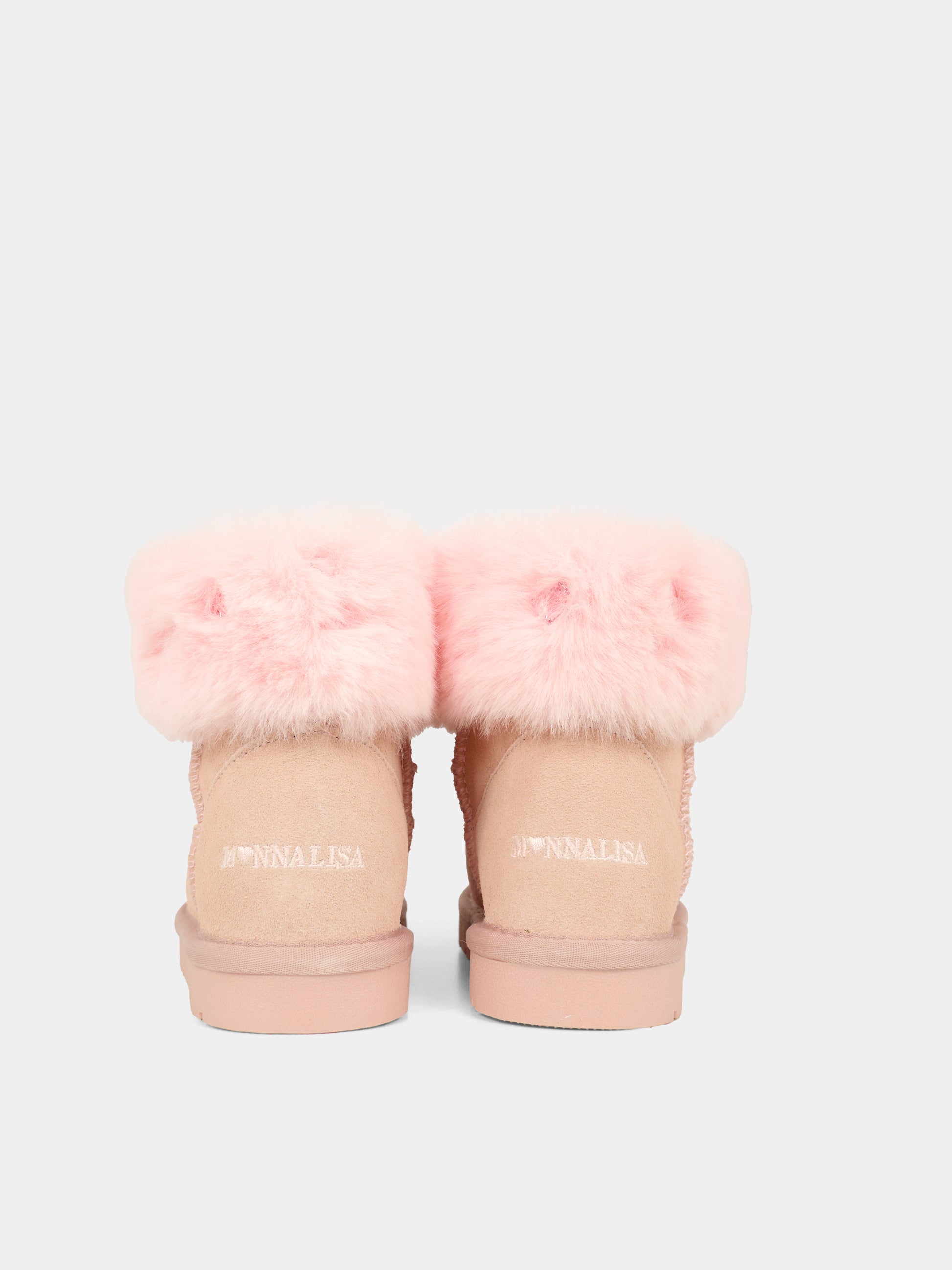 Stivaletti rosa per bambina con pietre,Monnalisa,8CF004 6702 0090
