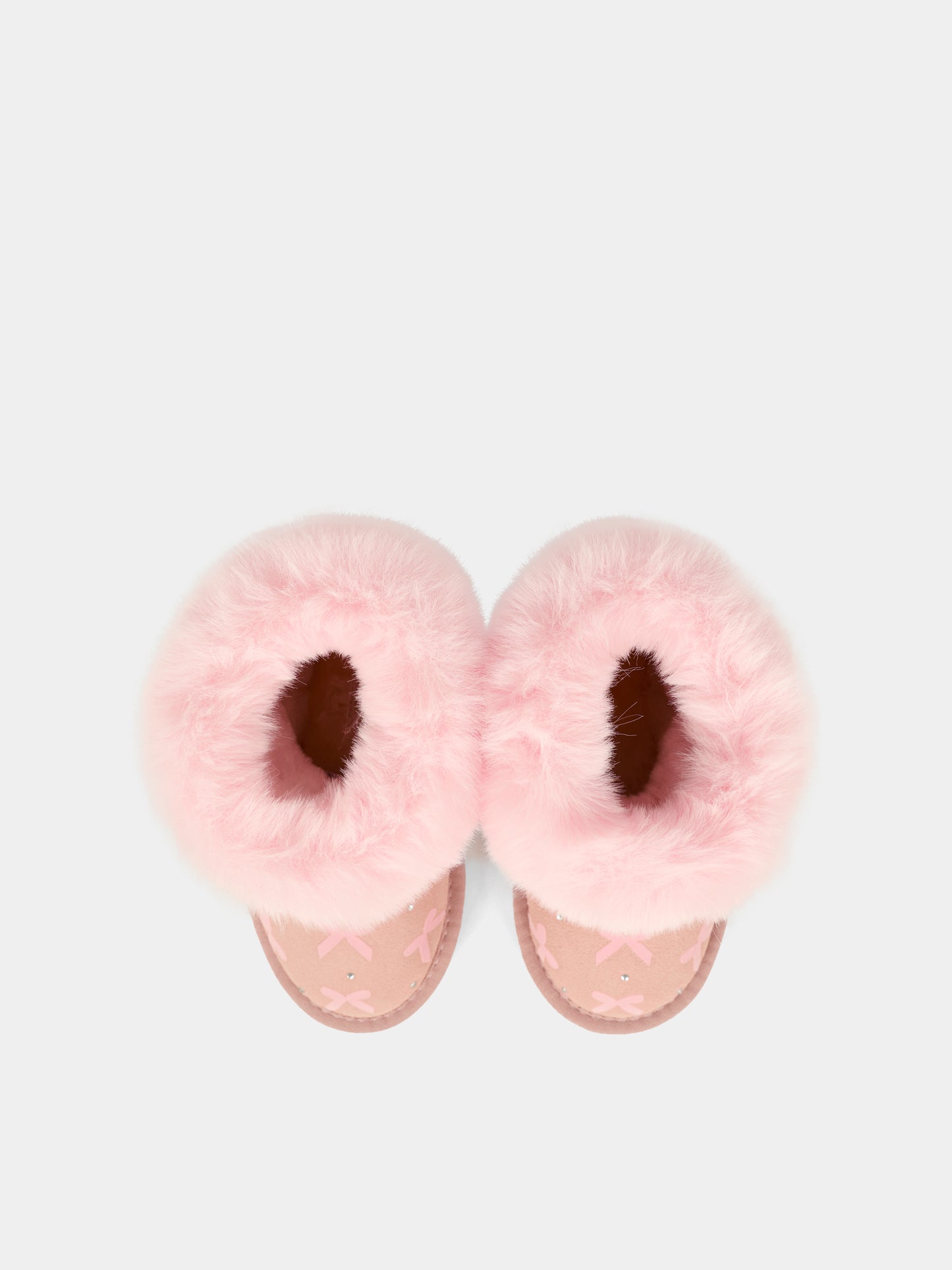 Stivaletti rosa per bambina con fiocchi e strass,Monnalisa,83F000 6702 091C