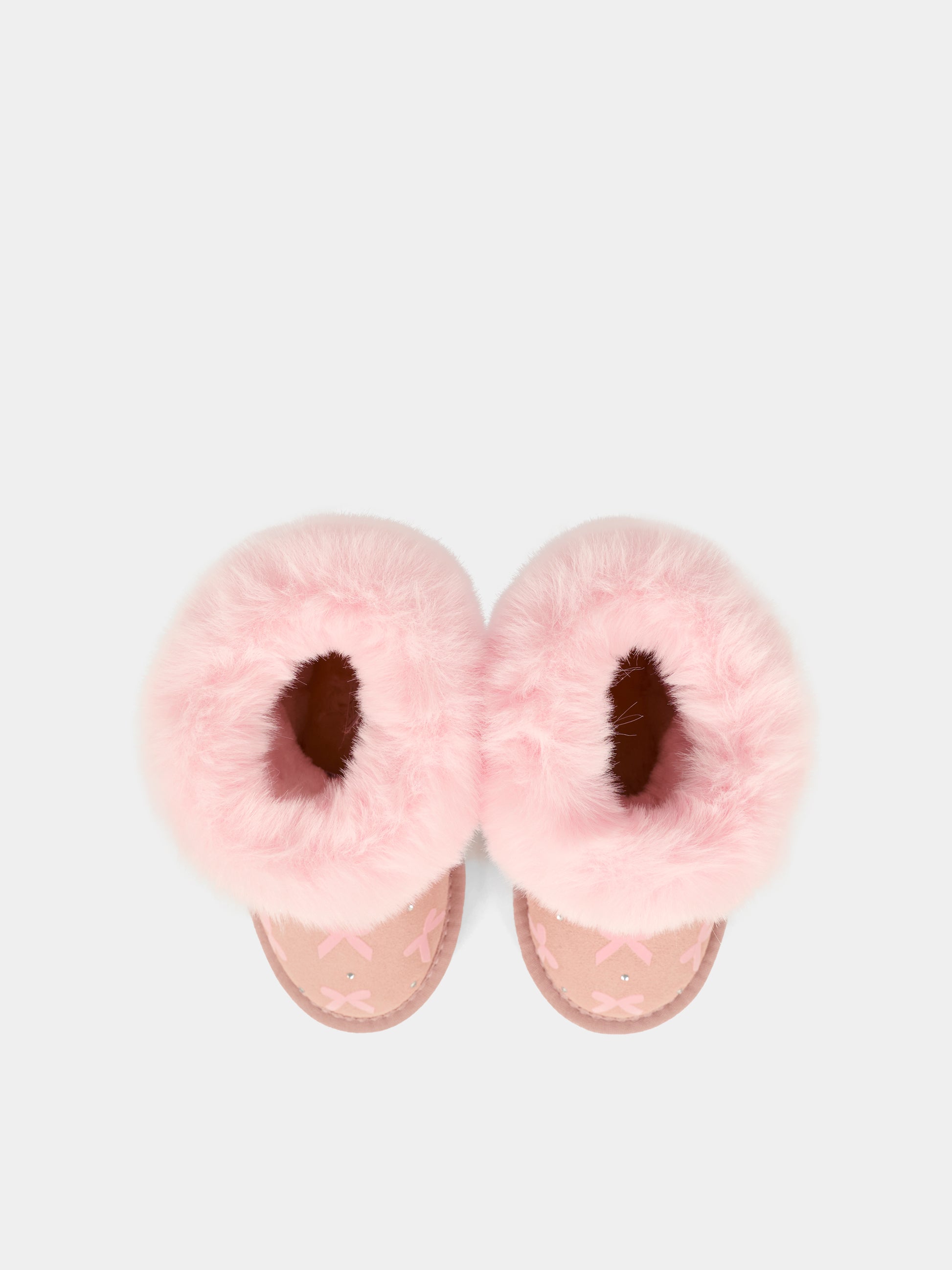 Stivaletti rosa per bambina con fiocchi e strass,Monnalisa,83F000 6702 091C