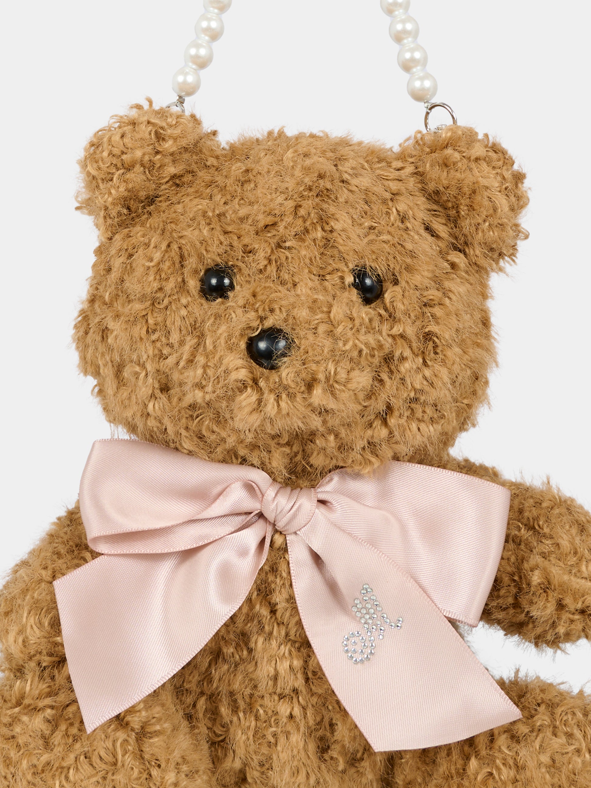 Borsa teddy per bambina con logo,Monnalisa,19F000   6074   0003