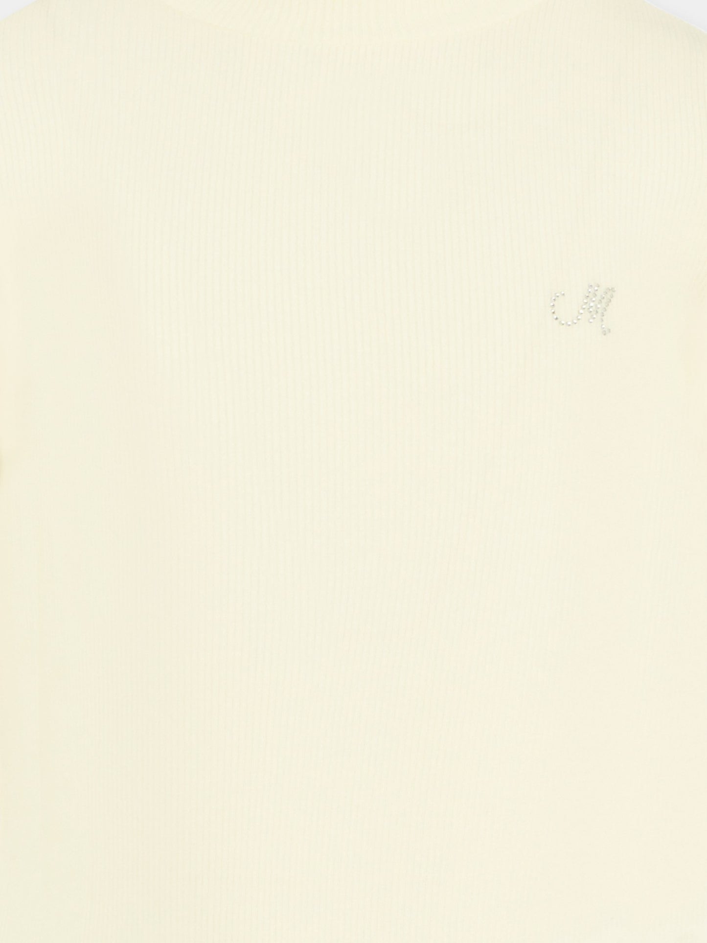 Dolcevita avorio per bambina con logo,Monnalisa,17FLUC 6212 0001