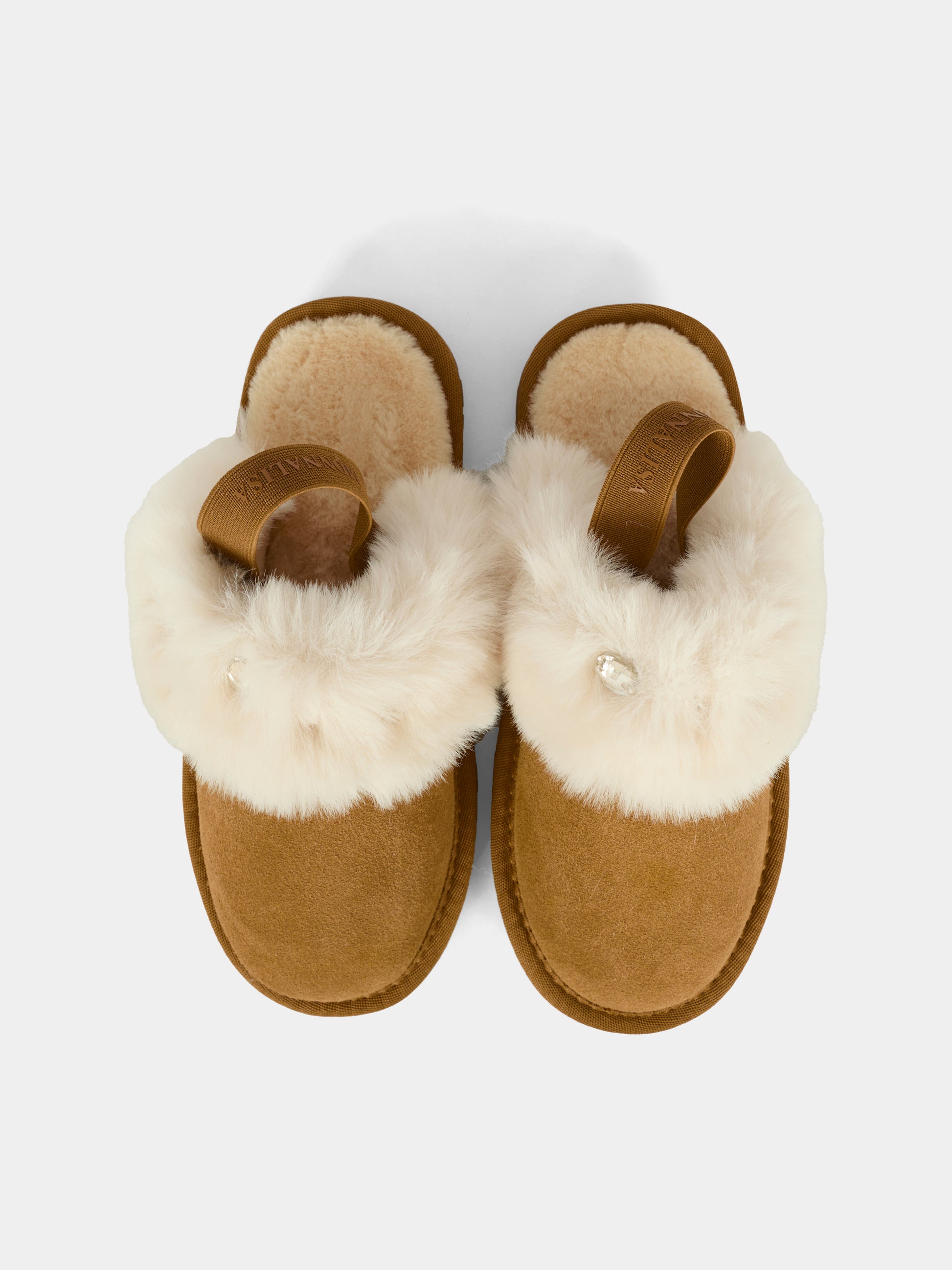 Sabot marrone per bambina con pietre,Monnalisa,8CF005 6702 0006