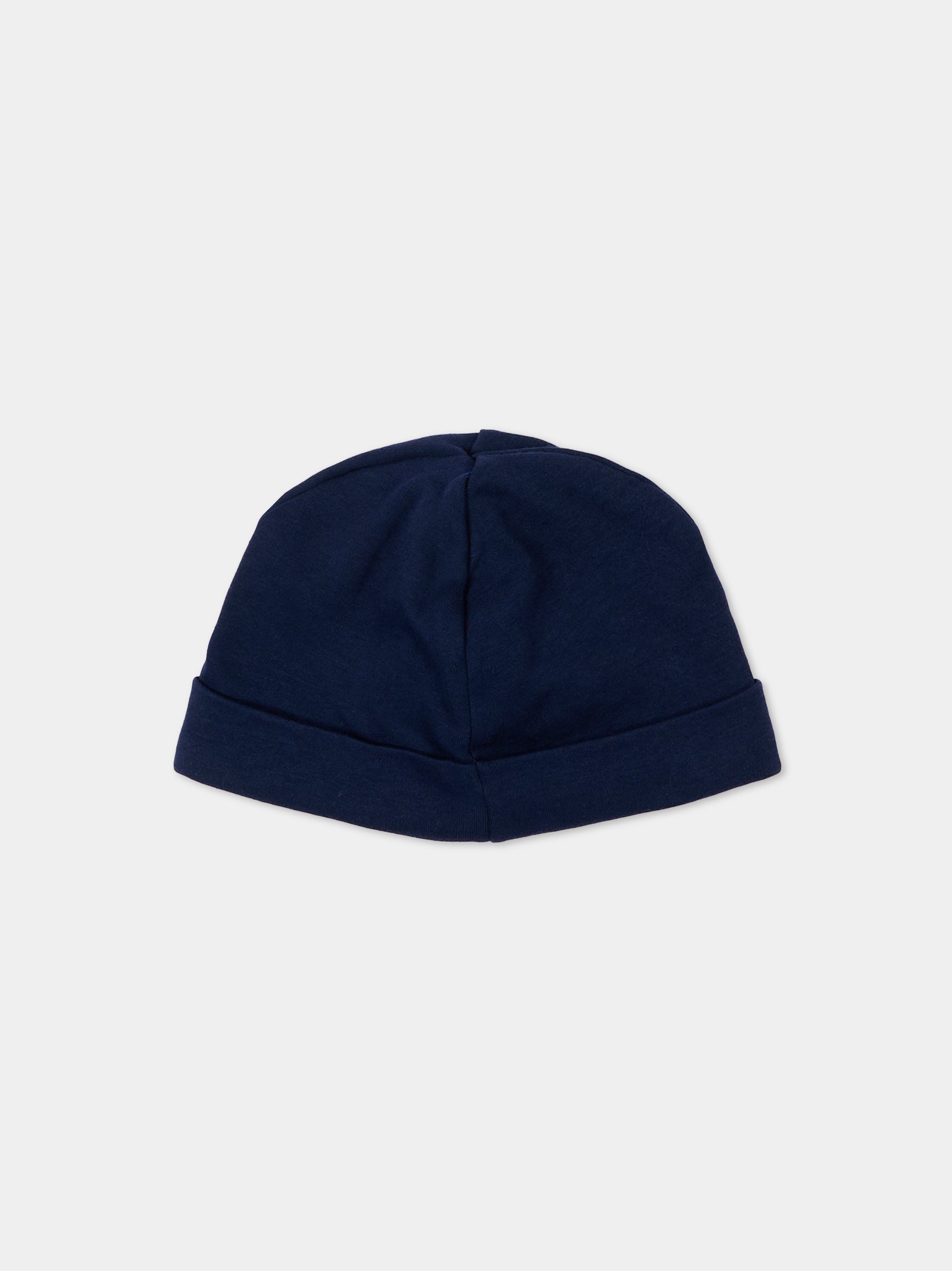 Cappello blu per neonati con Pony,Ralph Lauren Kids,552454003