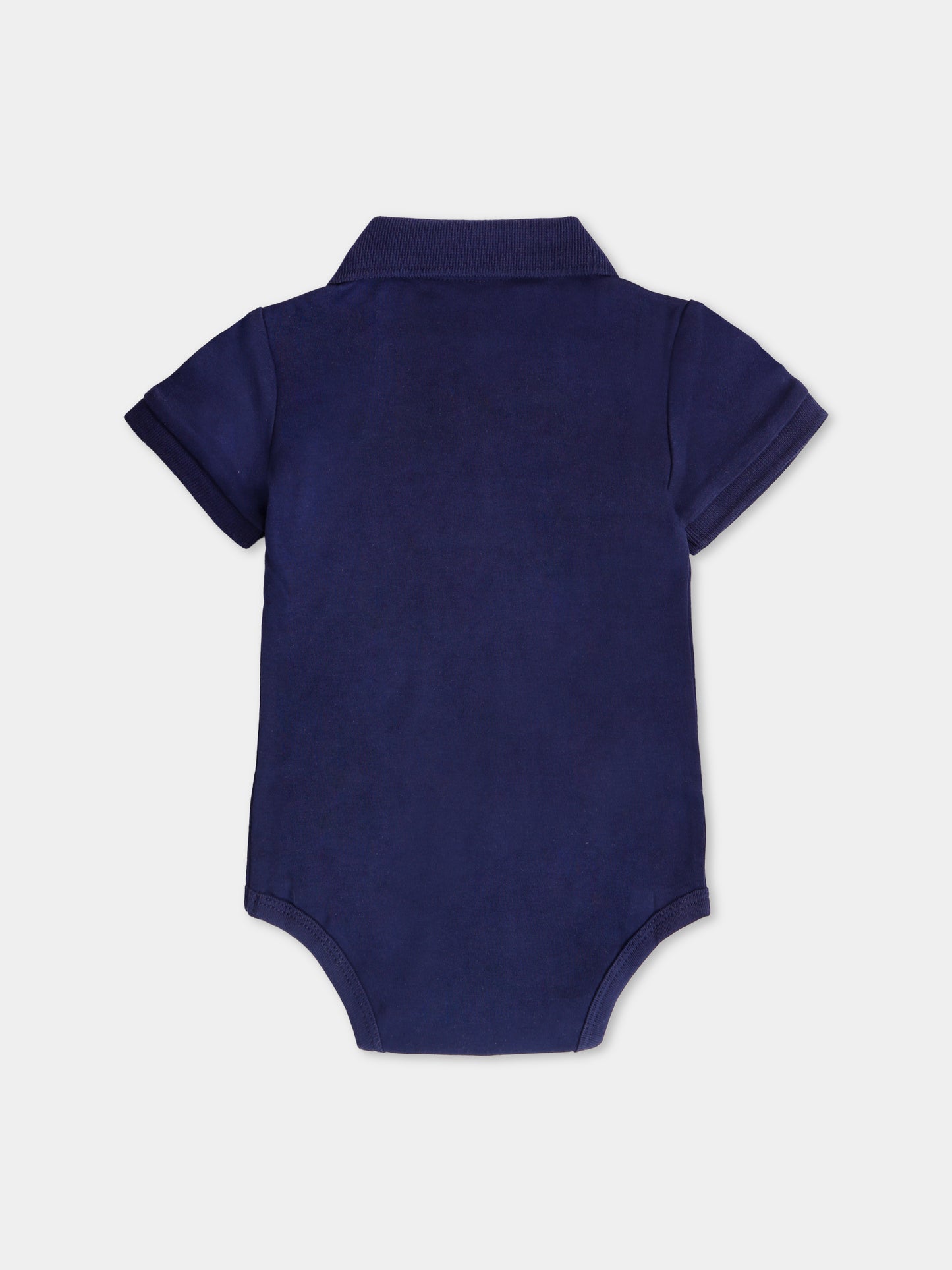 Body blu per neonati con cavallino