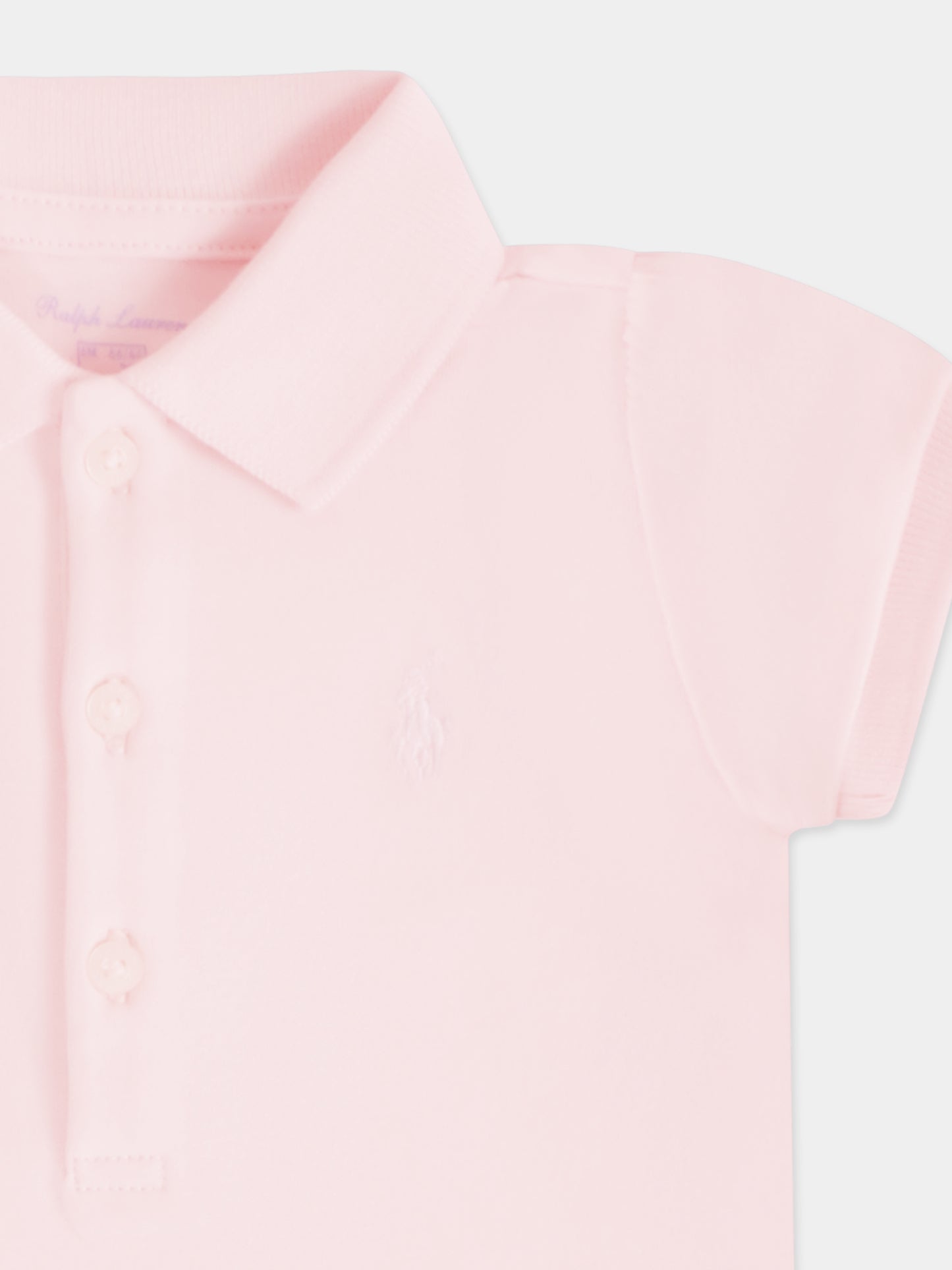 Body rosa per neonata con cavallino