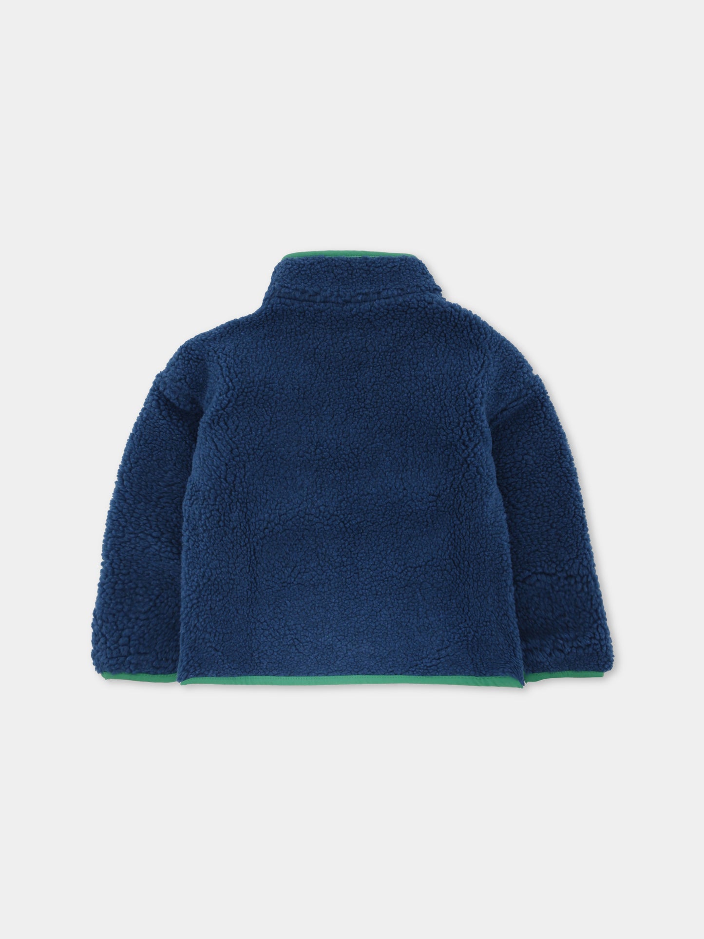 Ecopelliccia blu per neonato con sole e terra ricamati,Stella Mccartney Kids,TX2507 Z0506 673