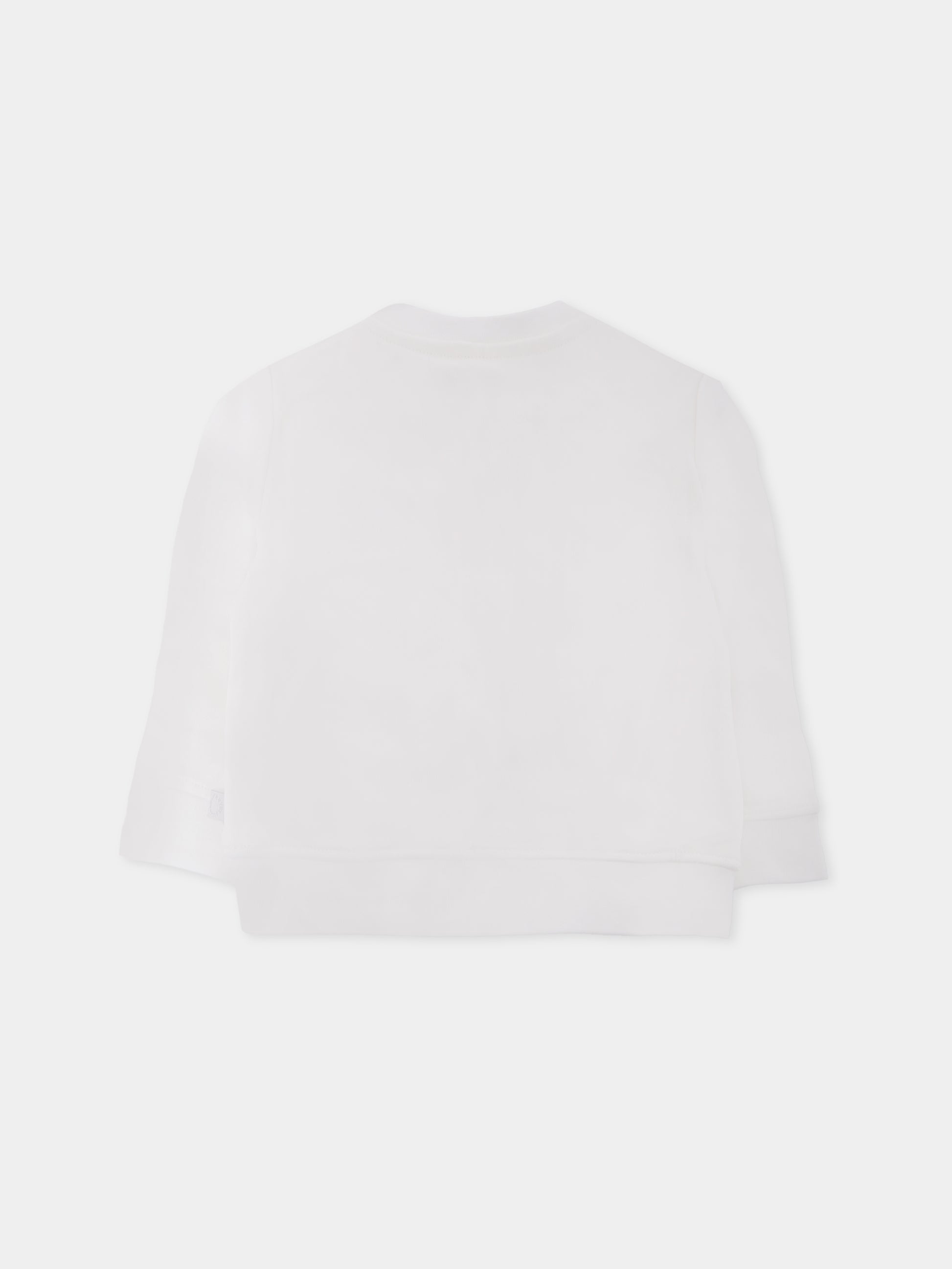 Felpa avorio per neonata con stampa fiori,Stella Mccartney Kids,TX4000 Z3059 101