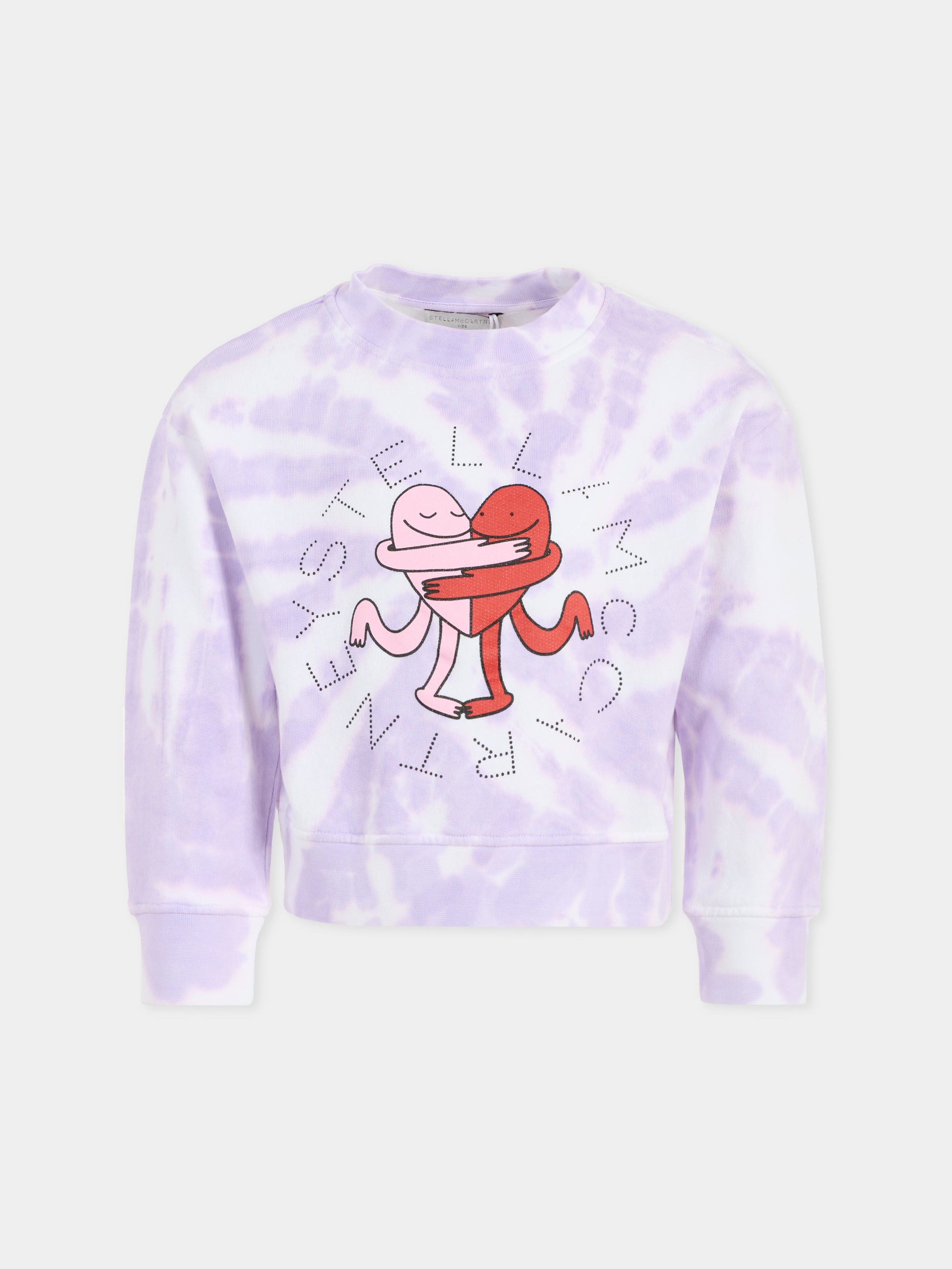 Felpa multicolor per bambina con cuore,Stella Mccartney Kids,TX4A00 Z3039 999