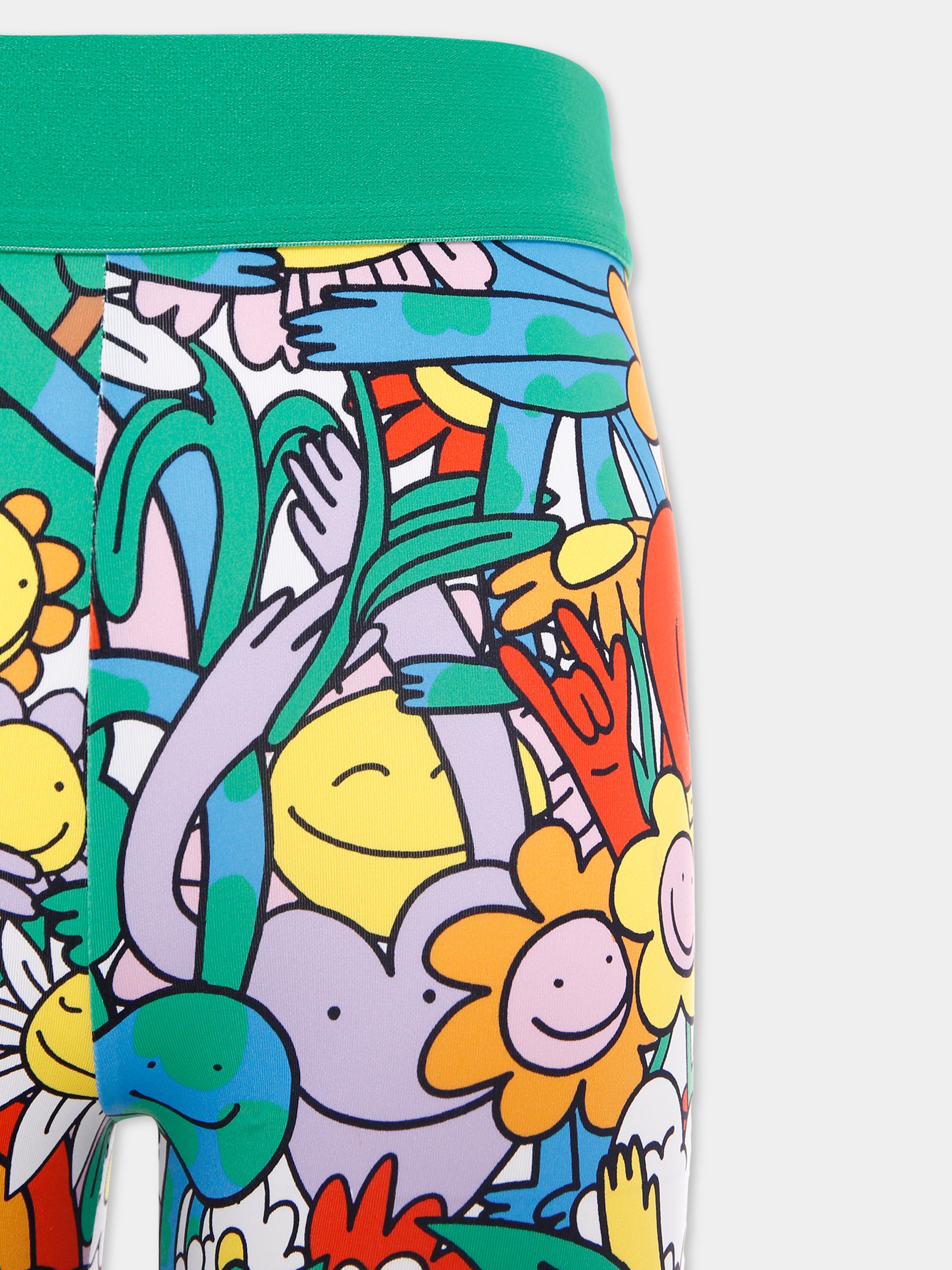 Leggings multicolor per bambina con stampa colorata,Stella Mccartney Kids,TX6A30 Z3046 999MC