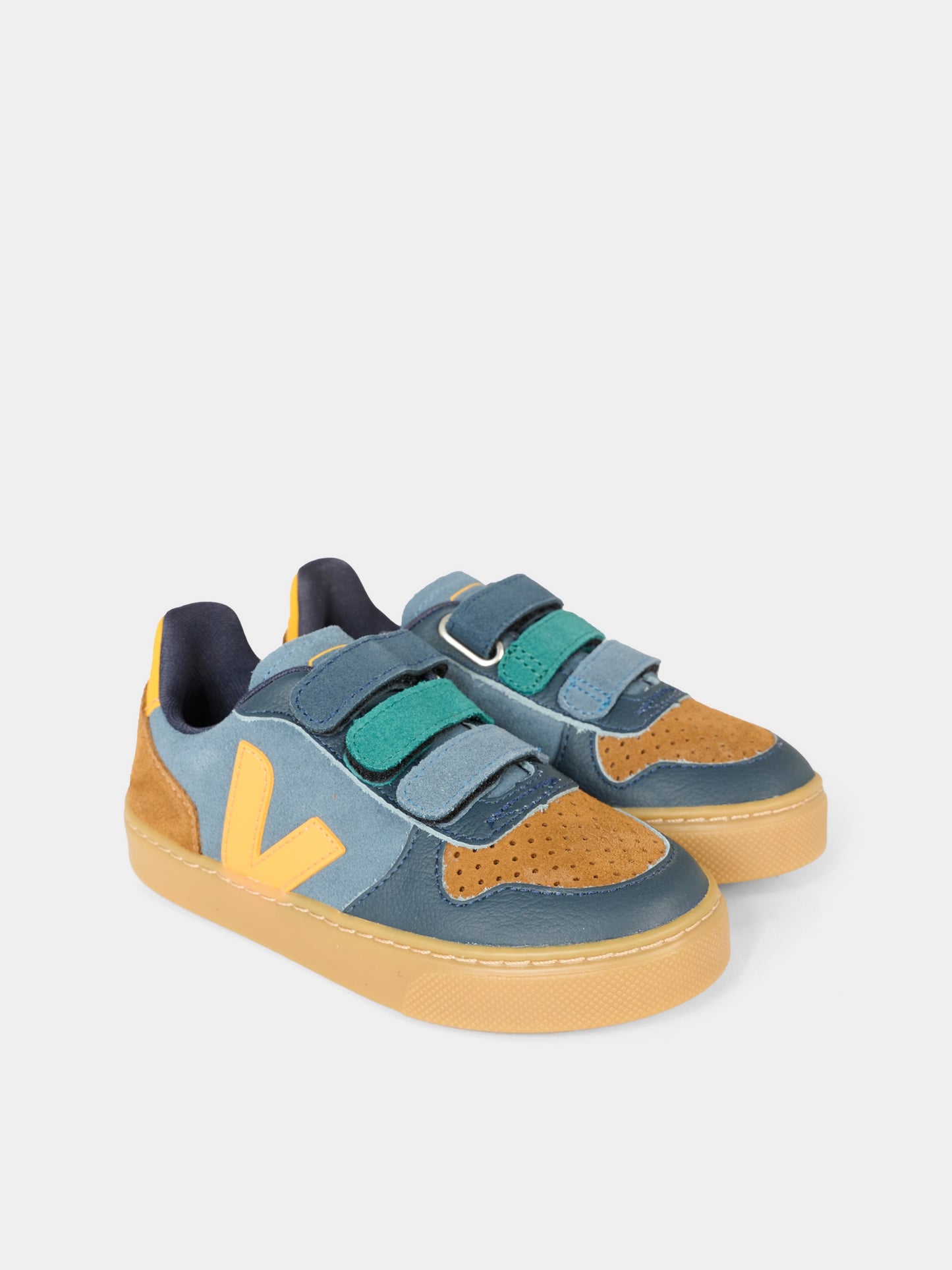 Sneakers V-10 multicolor per bambino con logo,Veja,CV0320986
