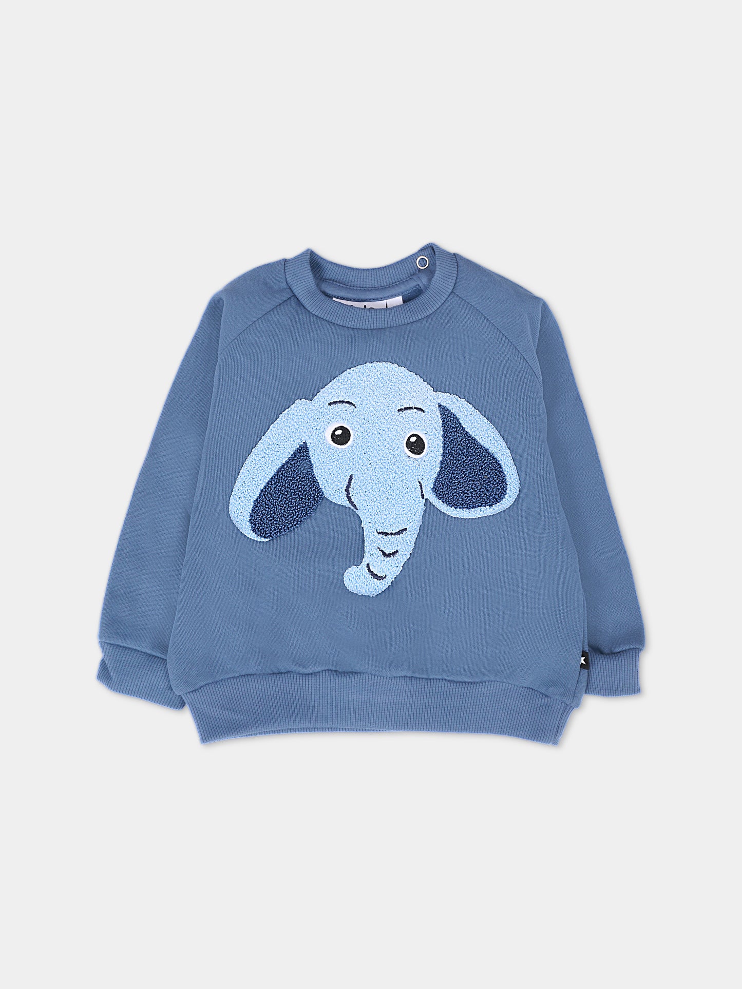 Felpa Disc blu per neonato con elefante,Molo,6W25J212 9761