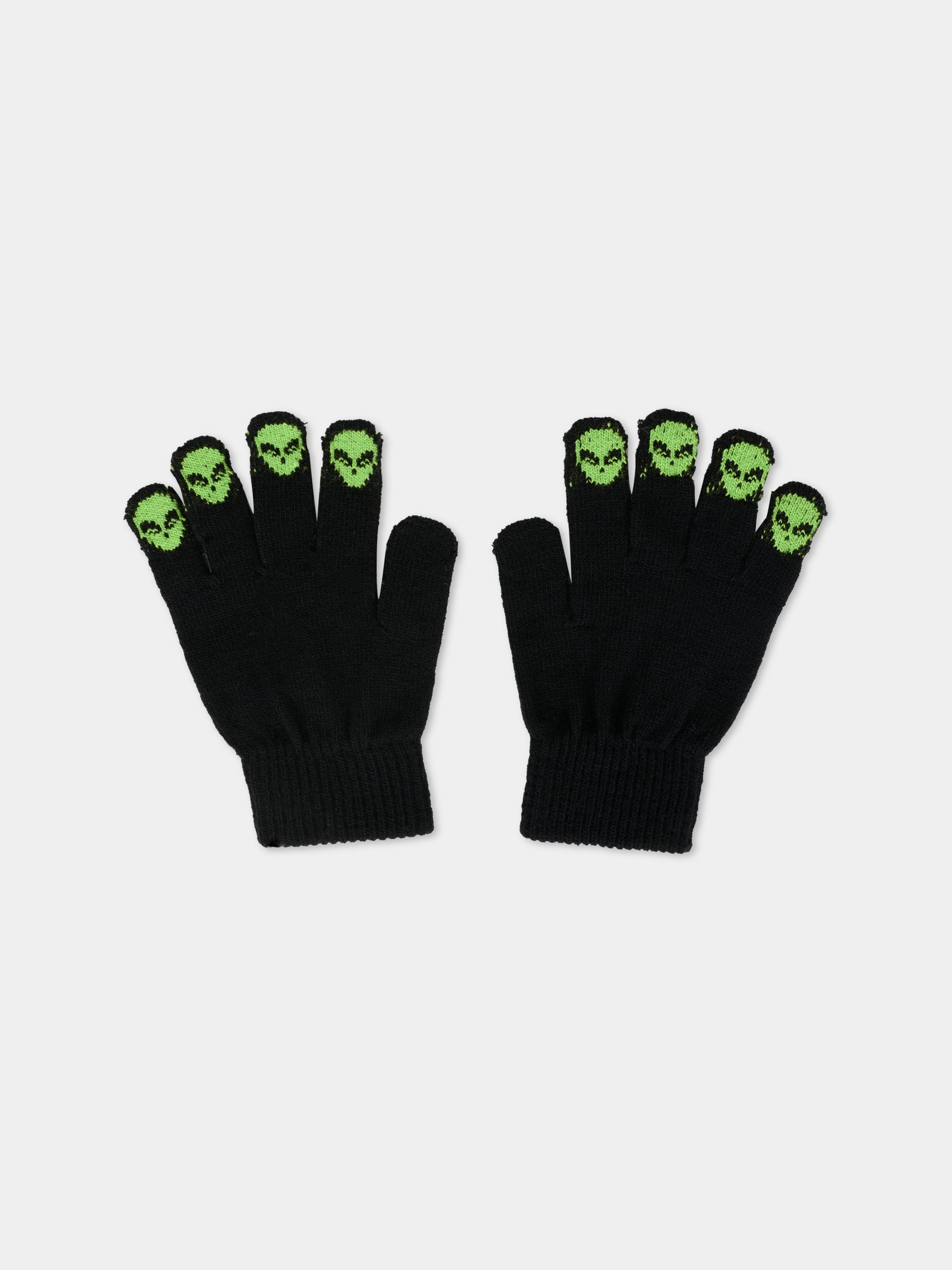 GuantI neri per bambino con alieni,Molo,7W25S203 0099